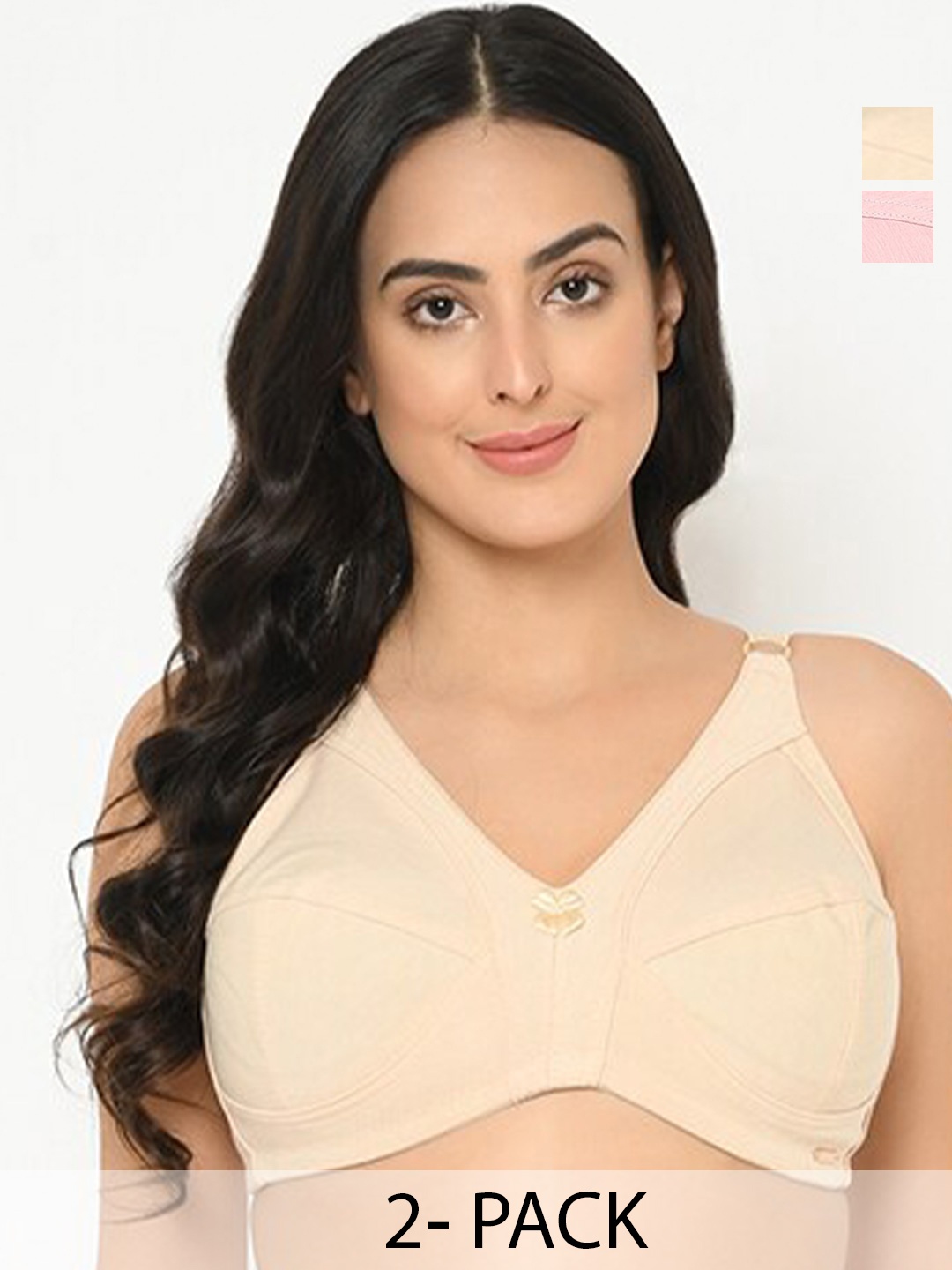 

Curvy Love women Full Coverage non wired everyday bra, Pink