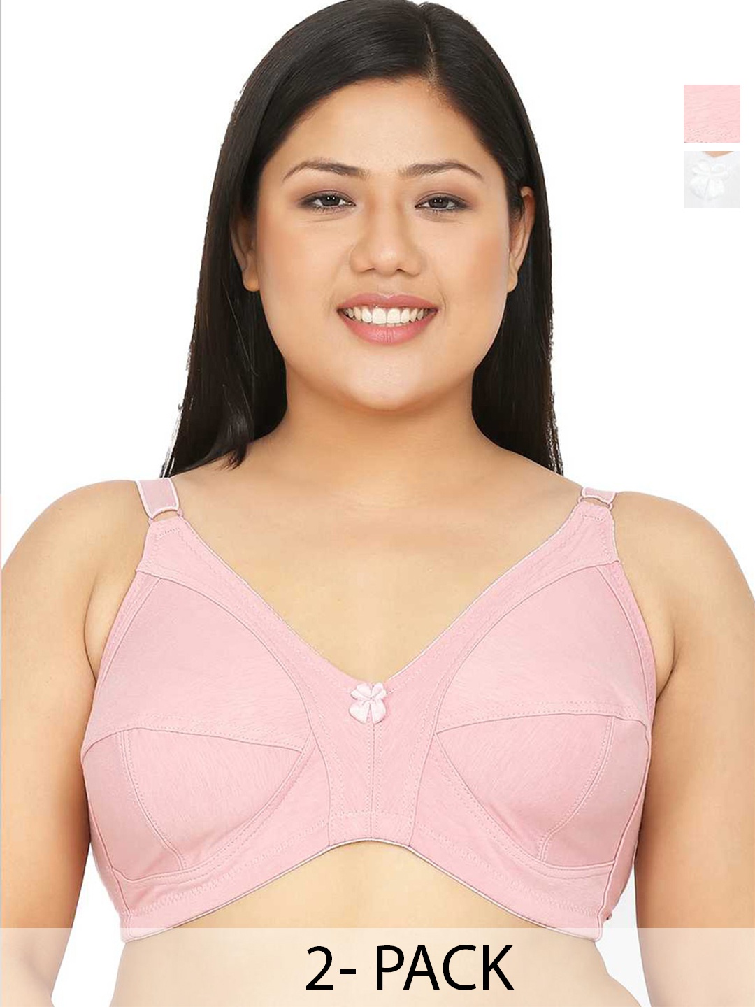

Curvy Love Full Coverage non wired everyday bra, Pink