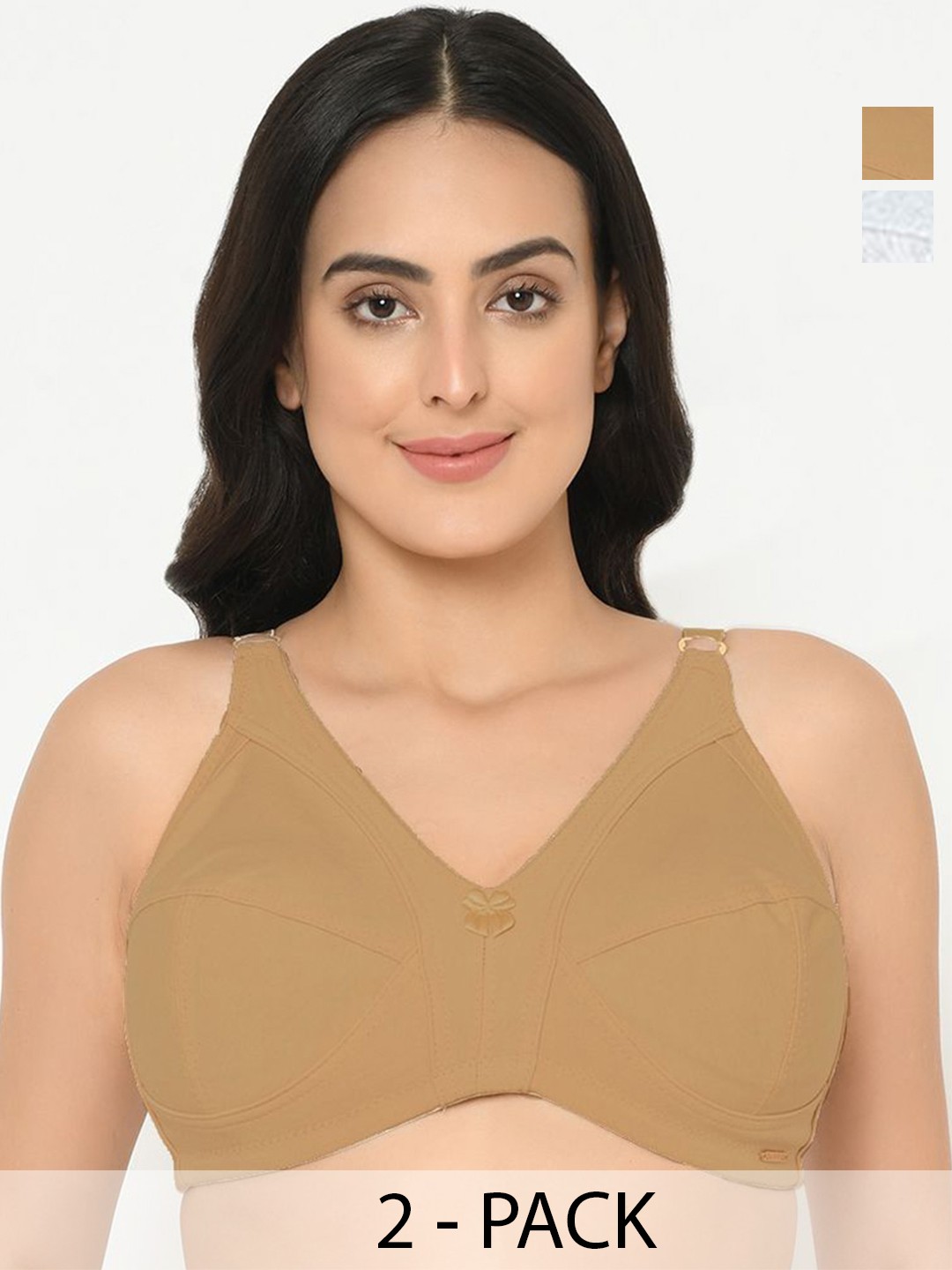 

Curvy Love women Full Coverage non wired everyday bra, Brown