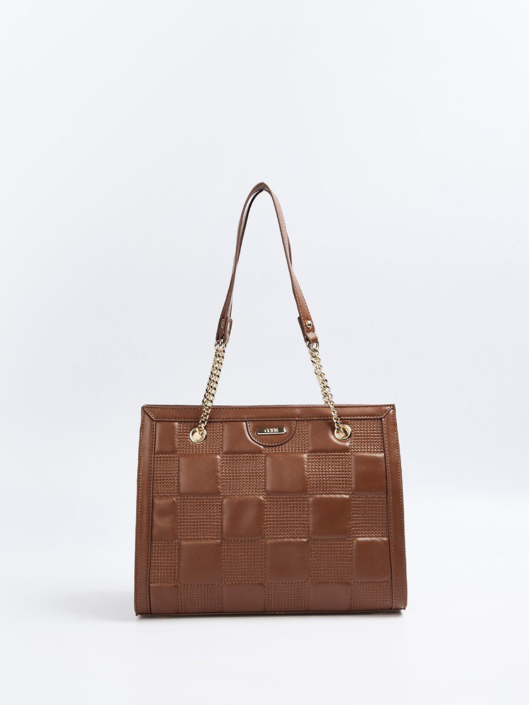 

CODE by Lifestyle Women's Textured Oversized Structured Shoulder Bag with Quilted, Tan