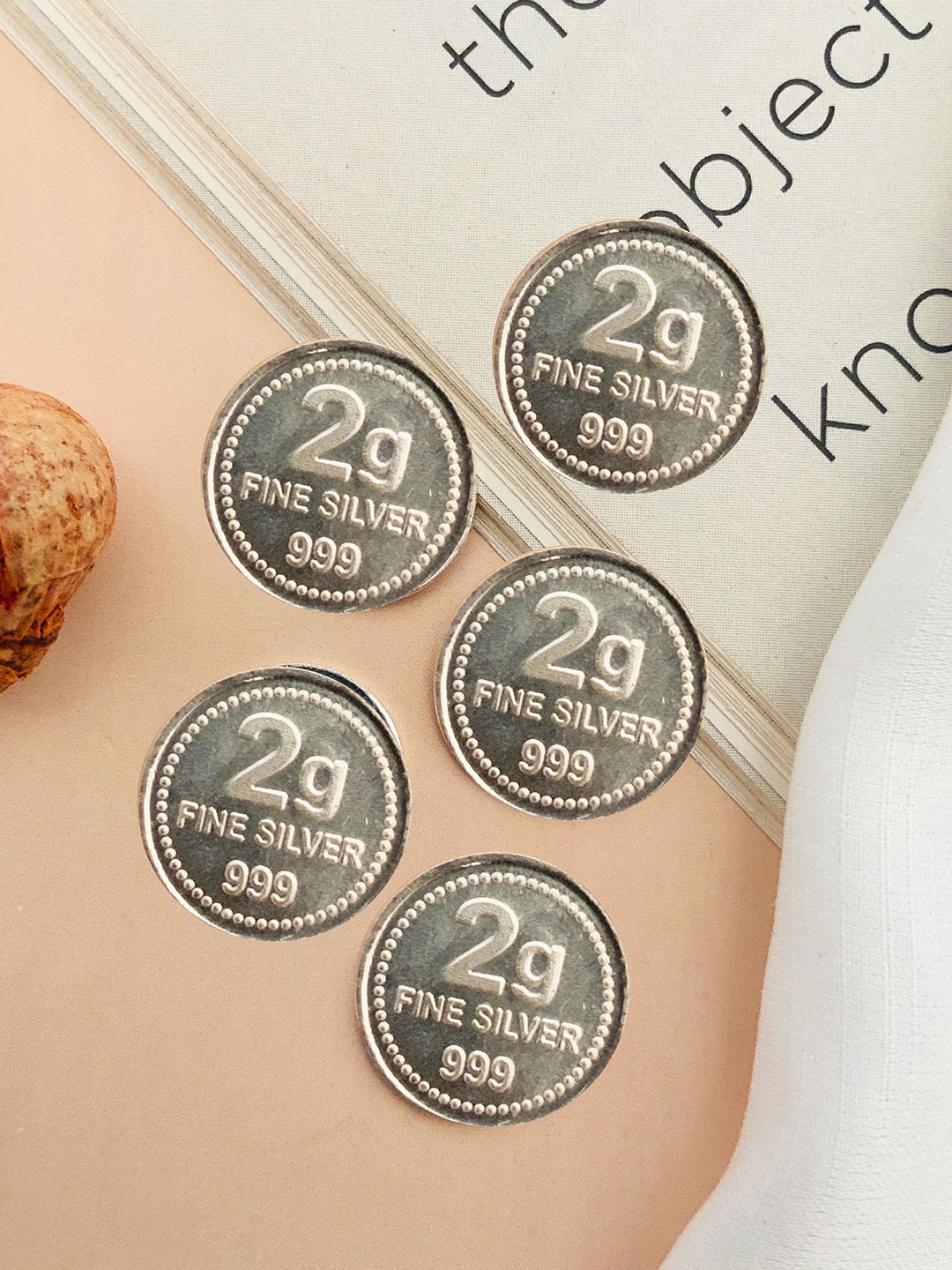 

ABDESIGNS Set Of 5 999 Silver Coin 2 gm