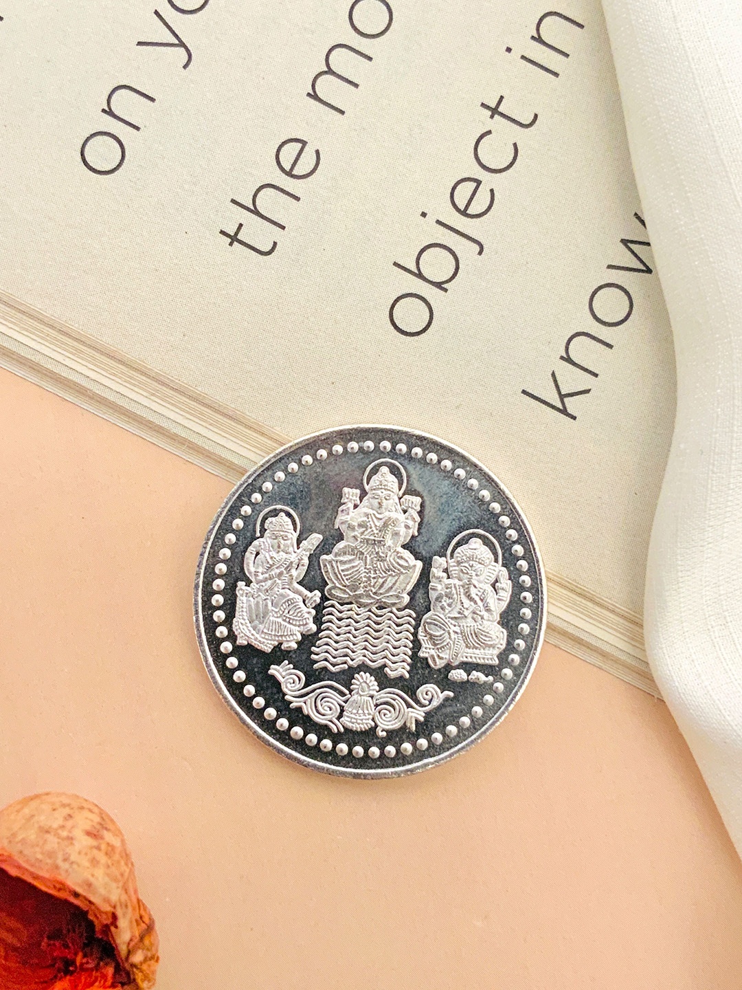 

ABDESIGNS 999 Pure Sterling Silver Shree Lakshmi Ganesh Saraswati Silver Coin 20 gm