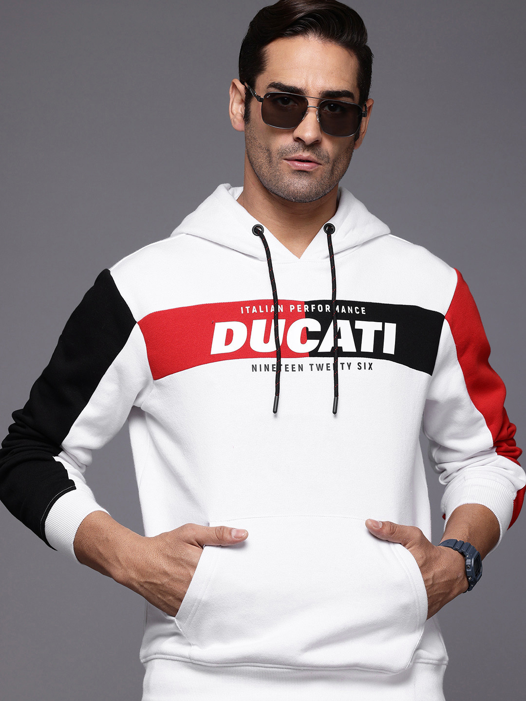 

Ducati Printed Hooded Sweatshirt, White