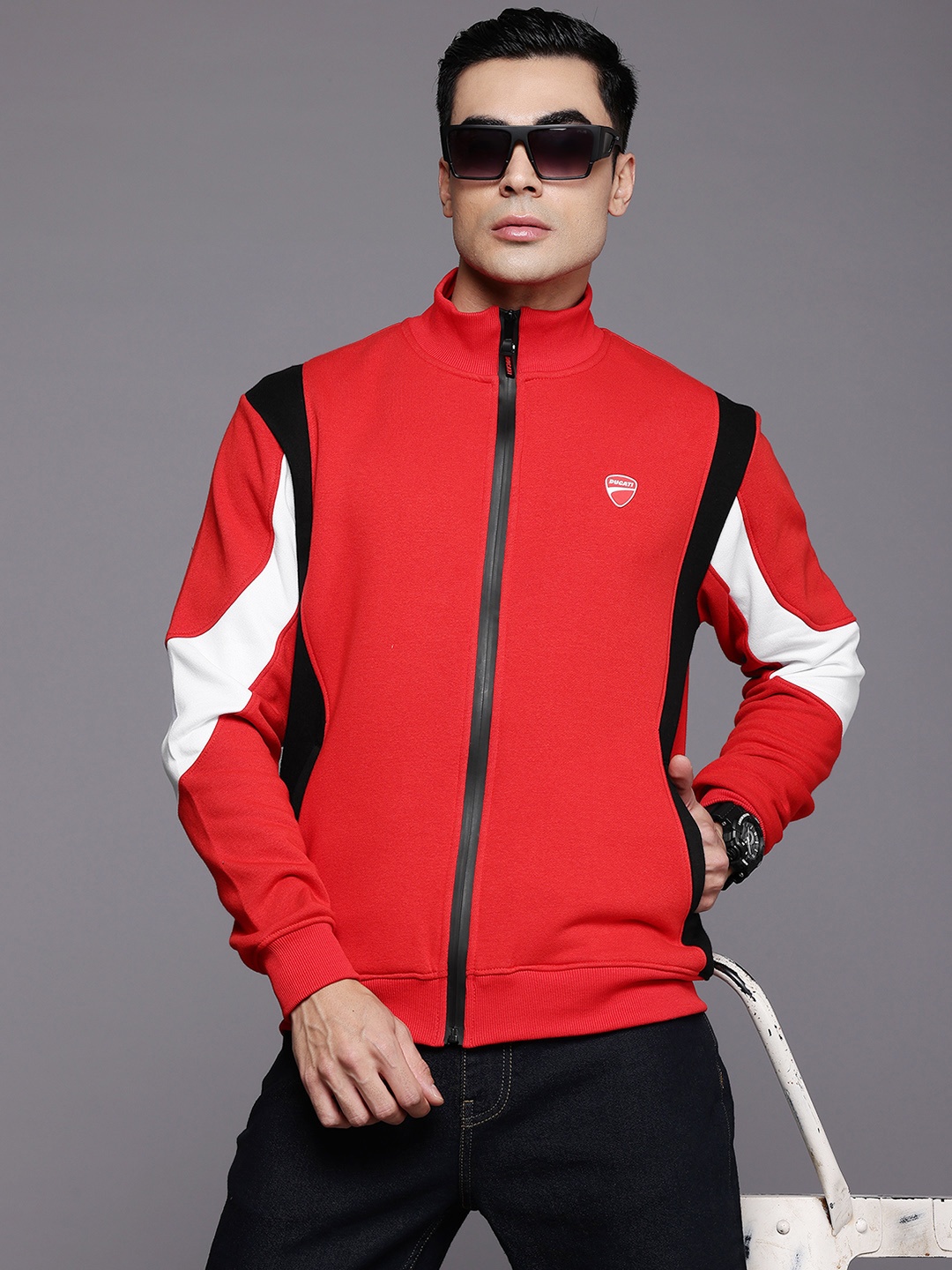 

Ducati Mock Collar Sweatshirt, Red
