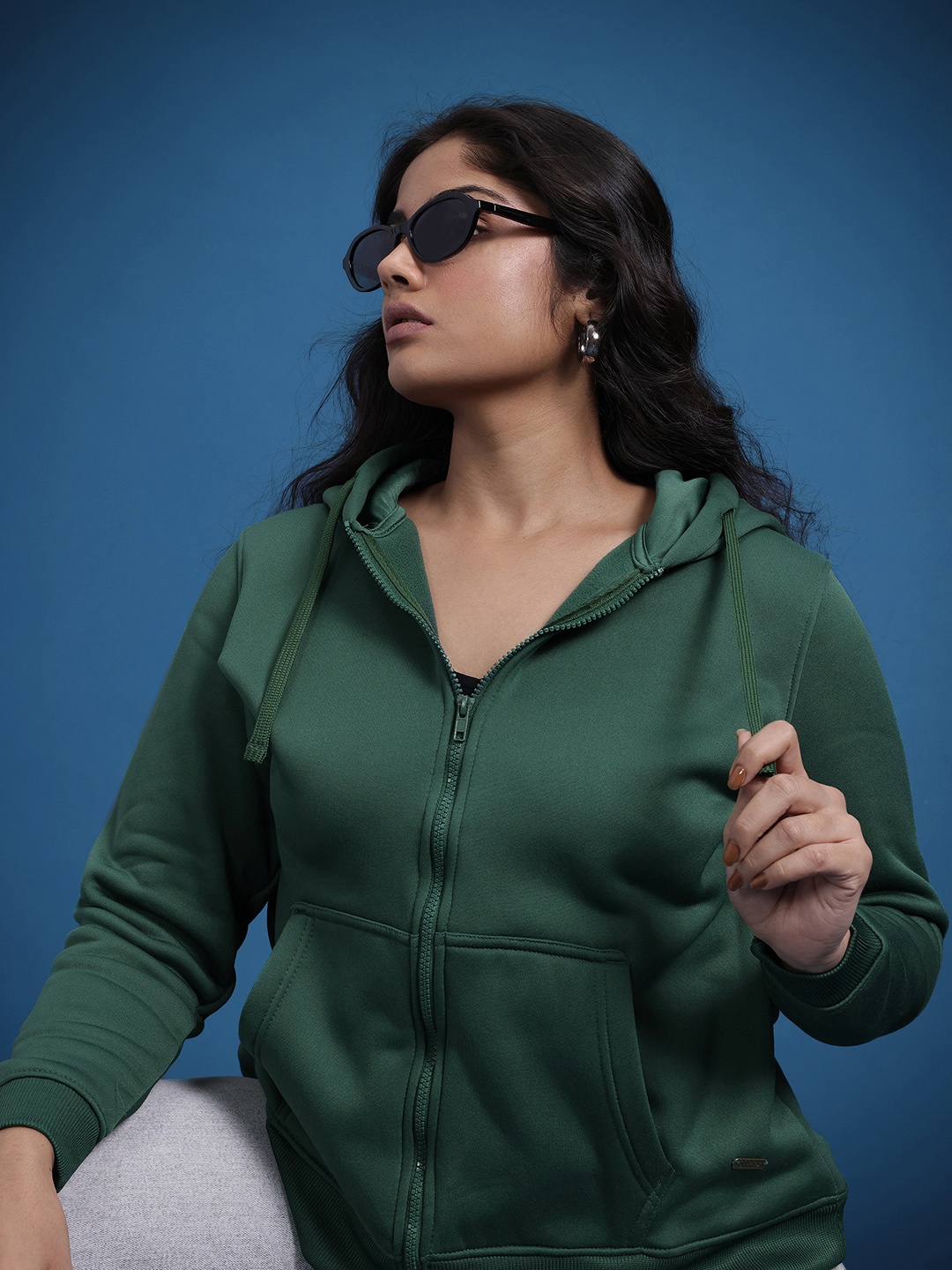 

The Roadster Life Co. Plus Size Hooded Sweatshirt, Green