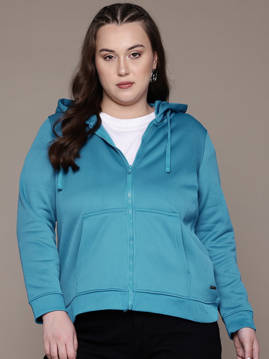 

The Roadster Lifestyle Co. Plus Size Hooded Sweatshirt, Blue