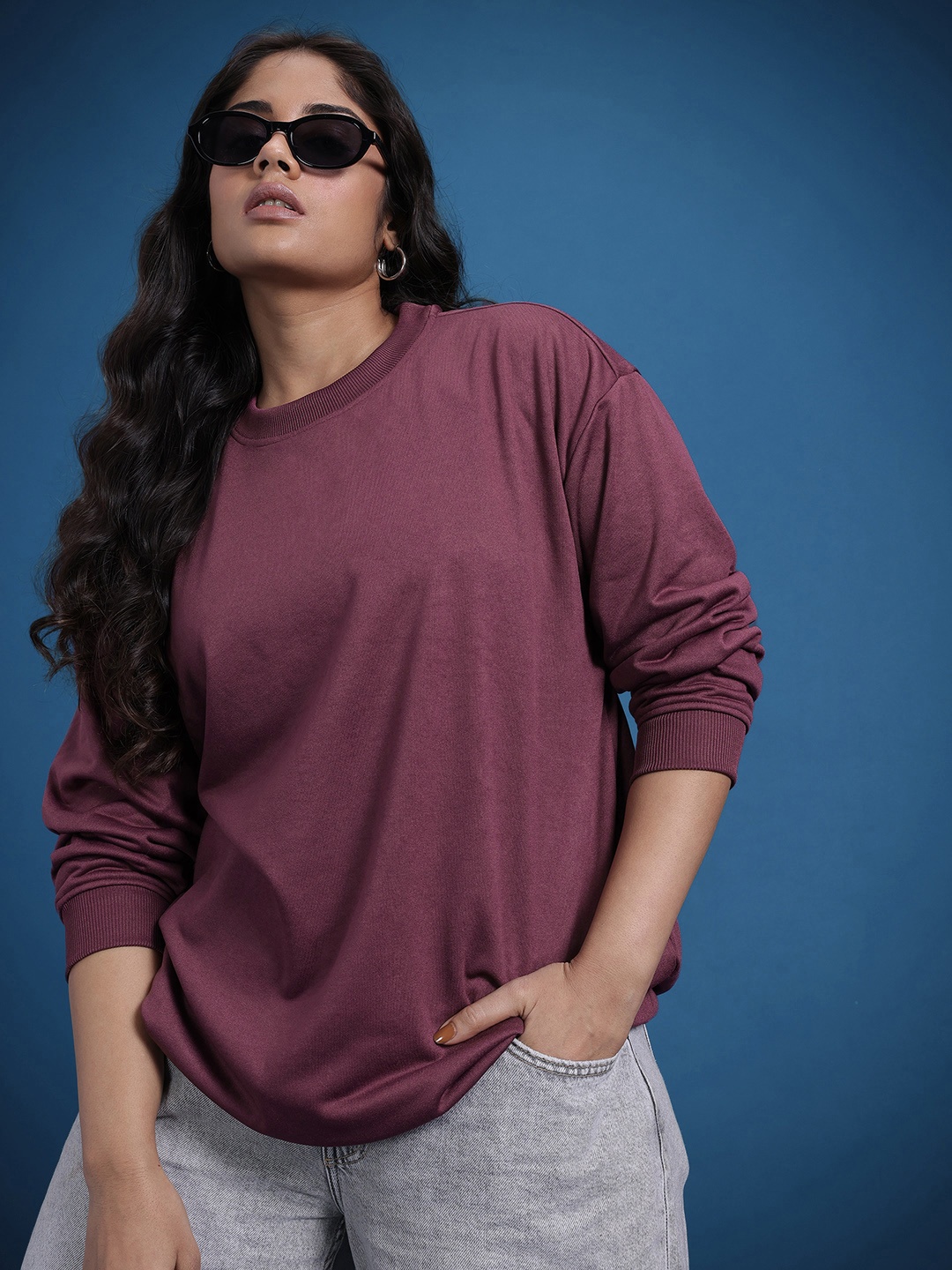 

The Roadster Life Co. Plus Size Sweatshirt, Burgundy