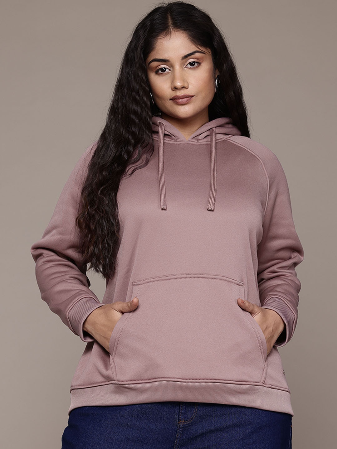 

The Roadster Lifestyle Co. Plus Size Hooded Sweatshirt, Mauve