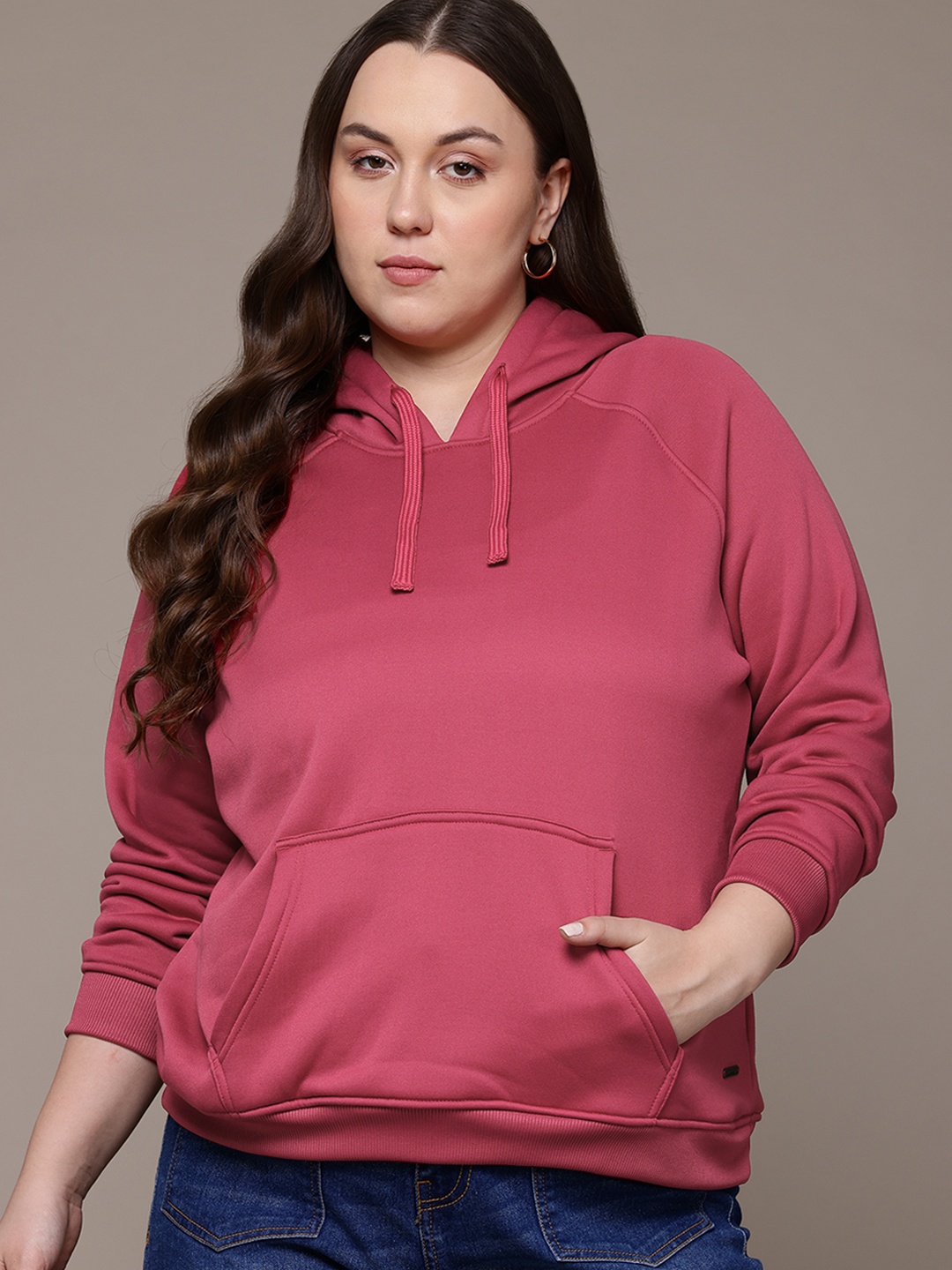 

The Roadster Lifestyle Co. Plus-Size Hooded Sweatshirt, Red