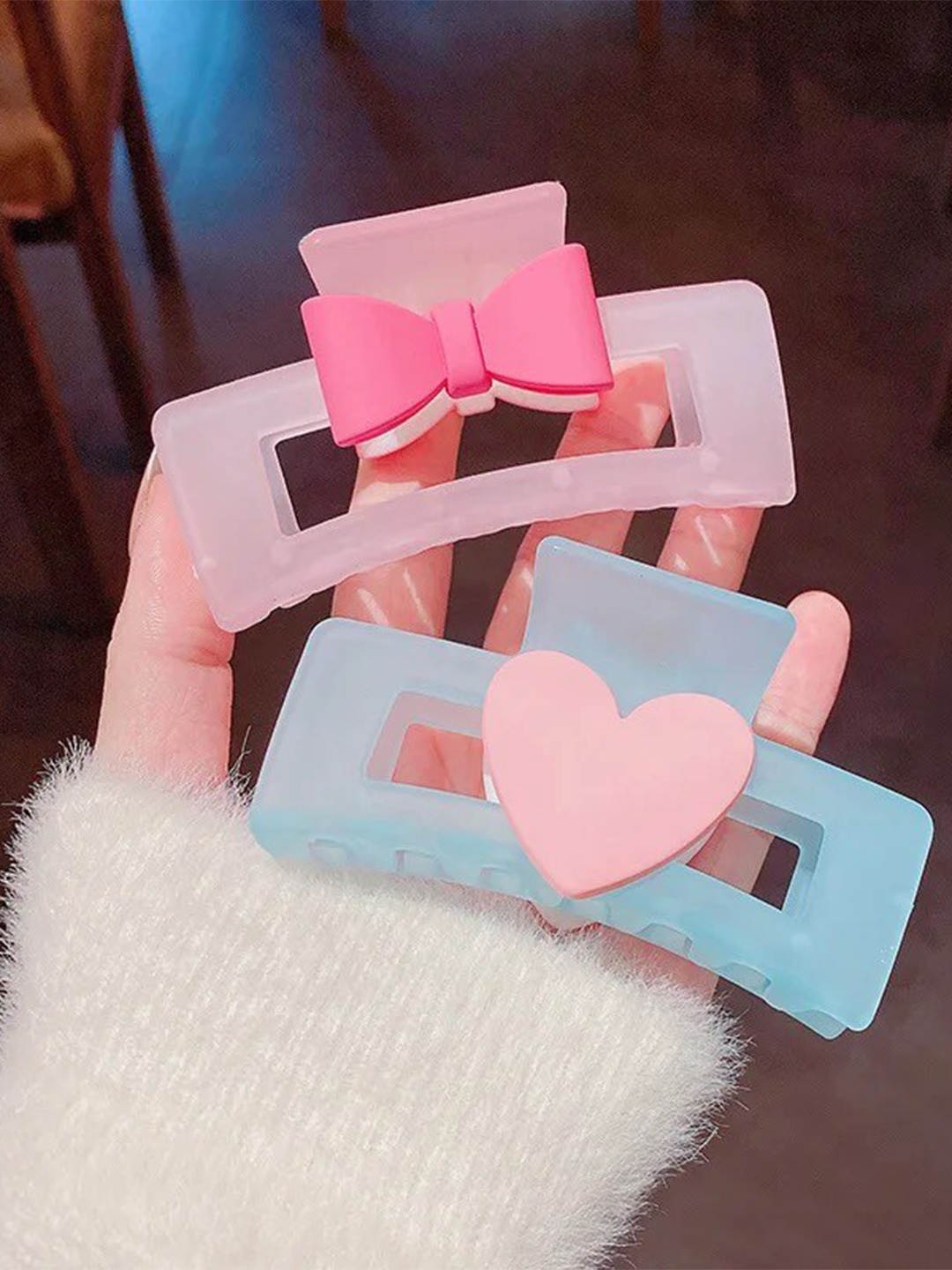 

Unboxkar.in Women Set Of 2 Claw Clip, Pink