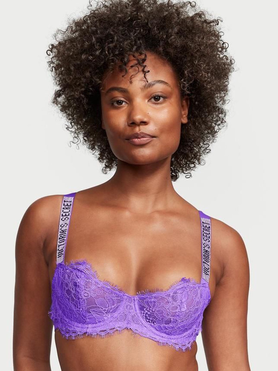 

Victoria's Secret Floral Bra Medium Coverage, Purple