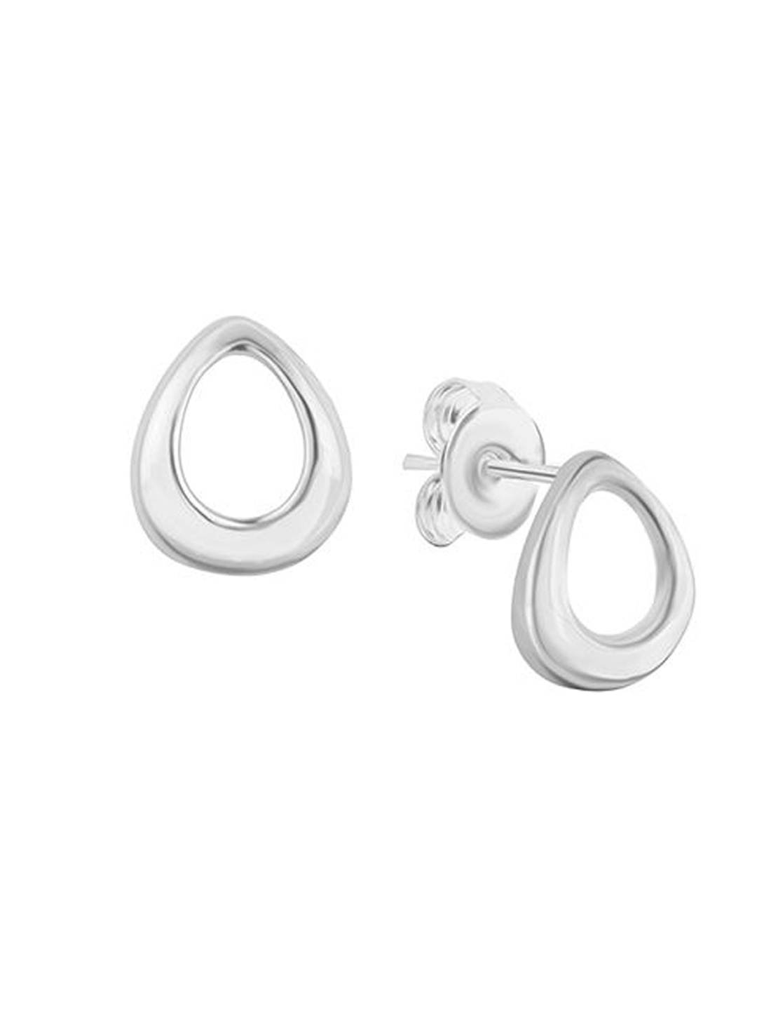 

Nistra Women Teardrop Shaped Studs Earrings, Silver