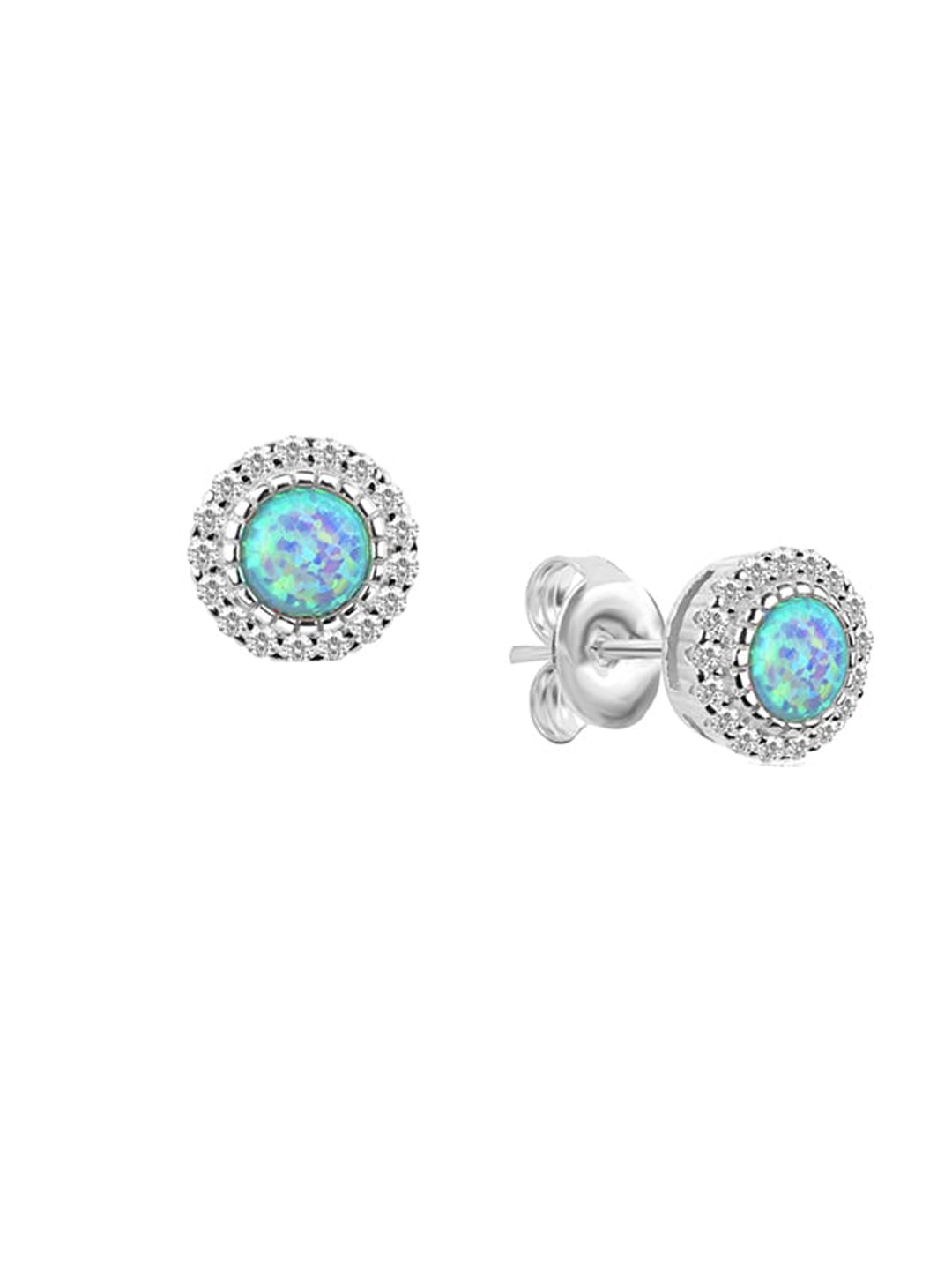 

Nistra Women Circular Studs Earrings, Silver