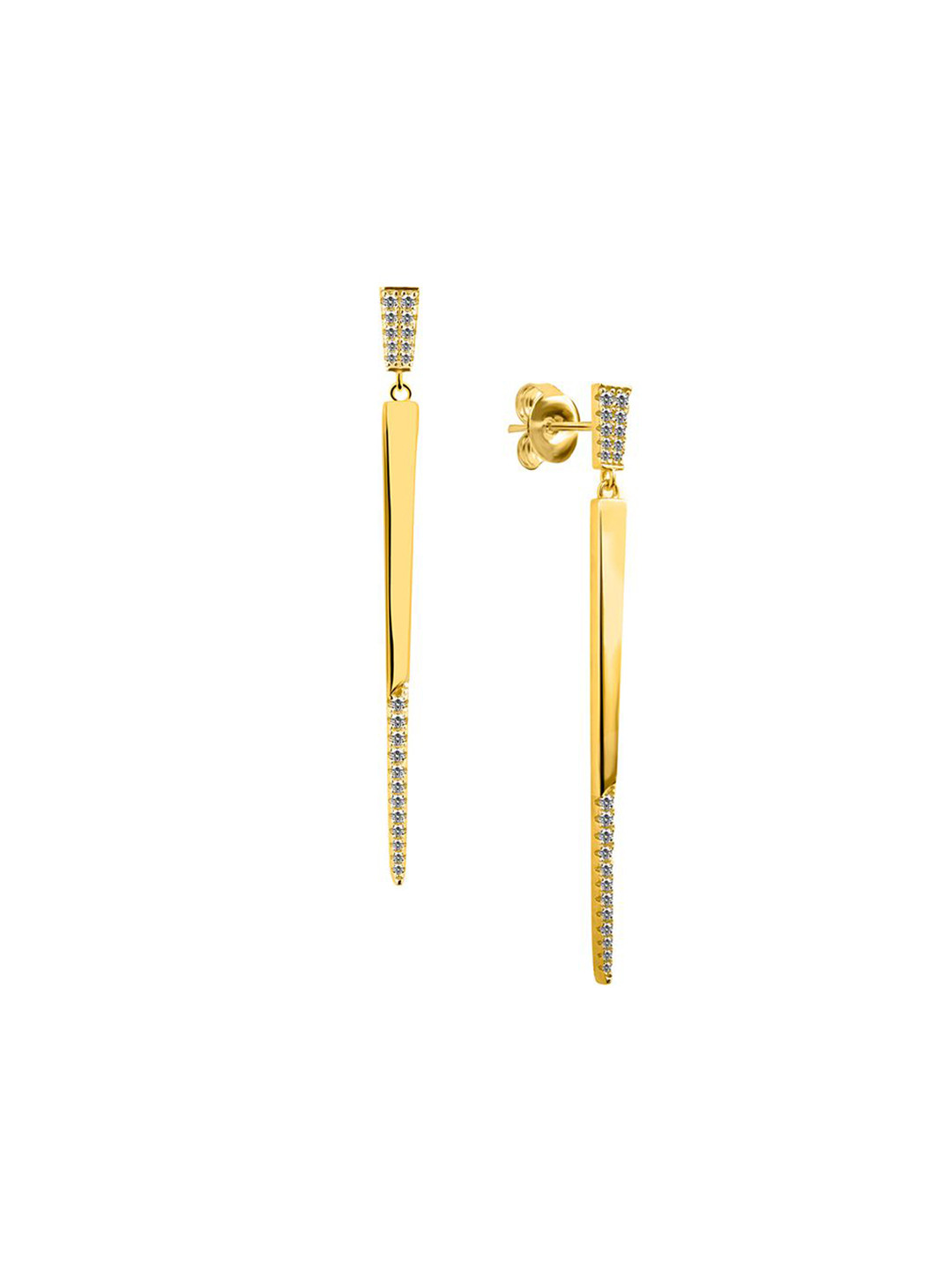 

Nistra Women Geometric Studs Earrings, Gold