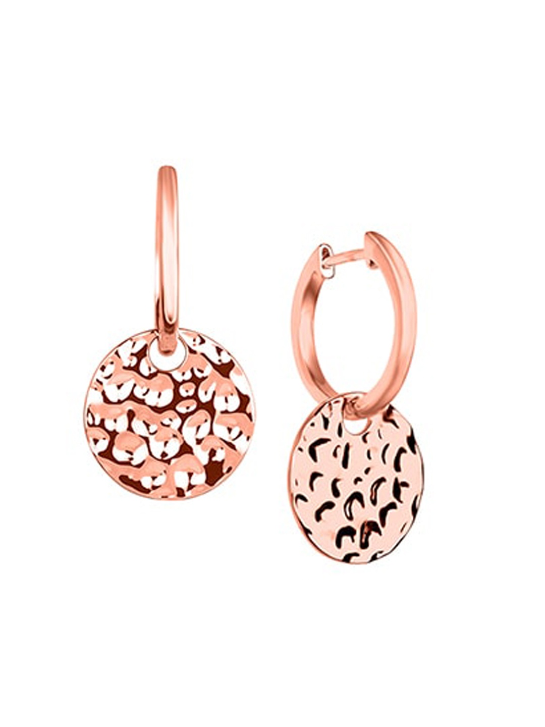 

Nistra Women Circular Studs Earrings, Rose gold