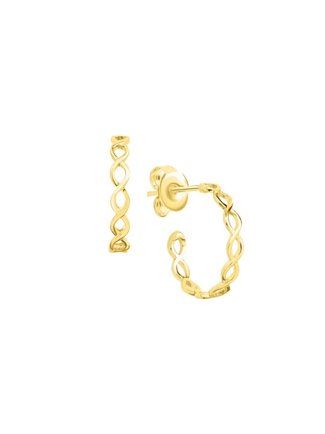 

Nistra Gold-Plated Sterling Silver Circular Studs Earrings