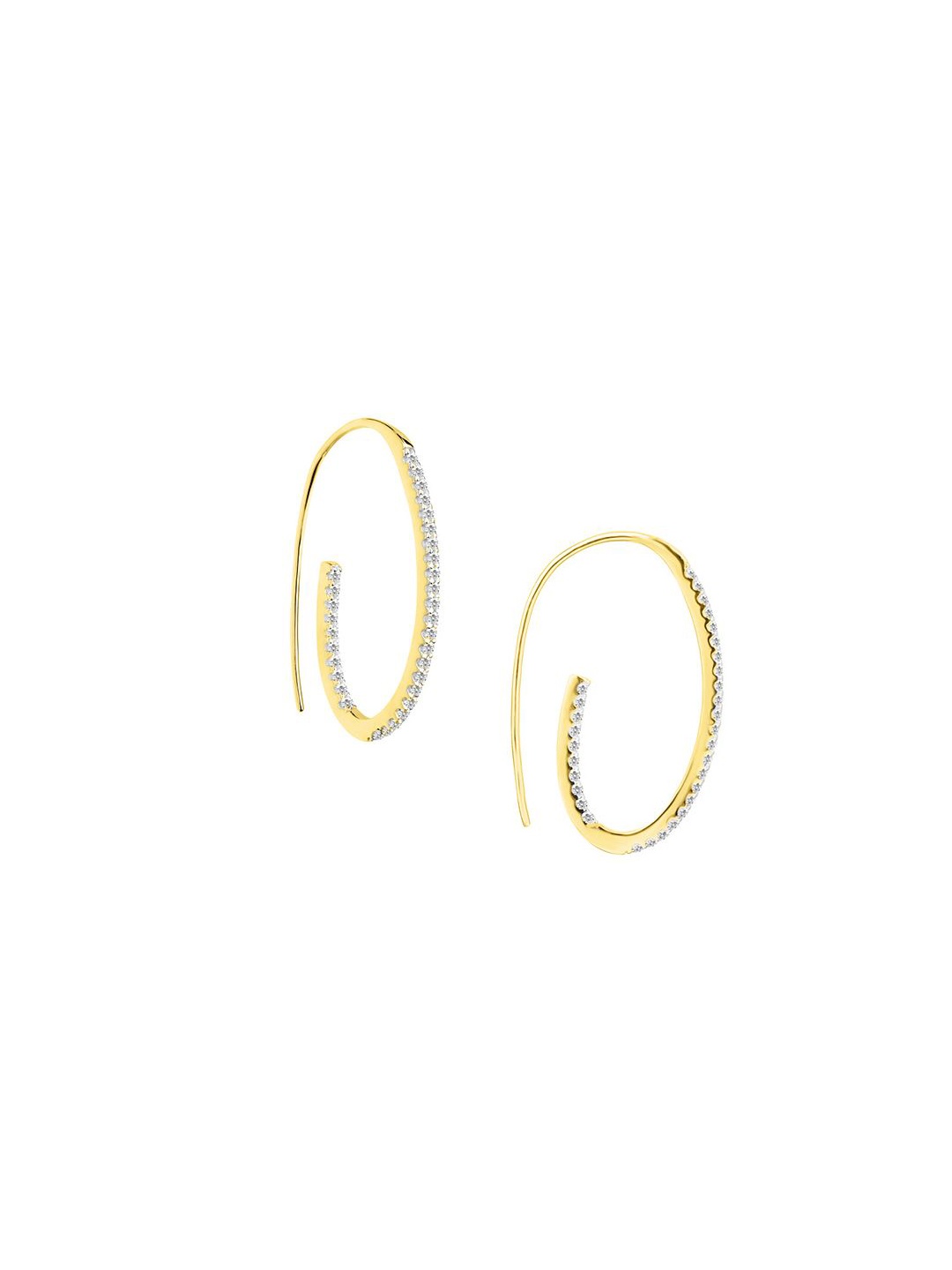 

Nistra Women Oval Hoop Earrings, Gold