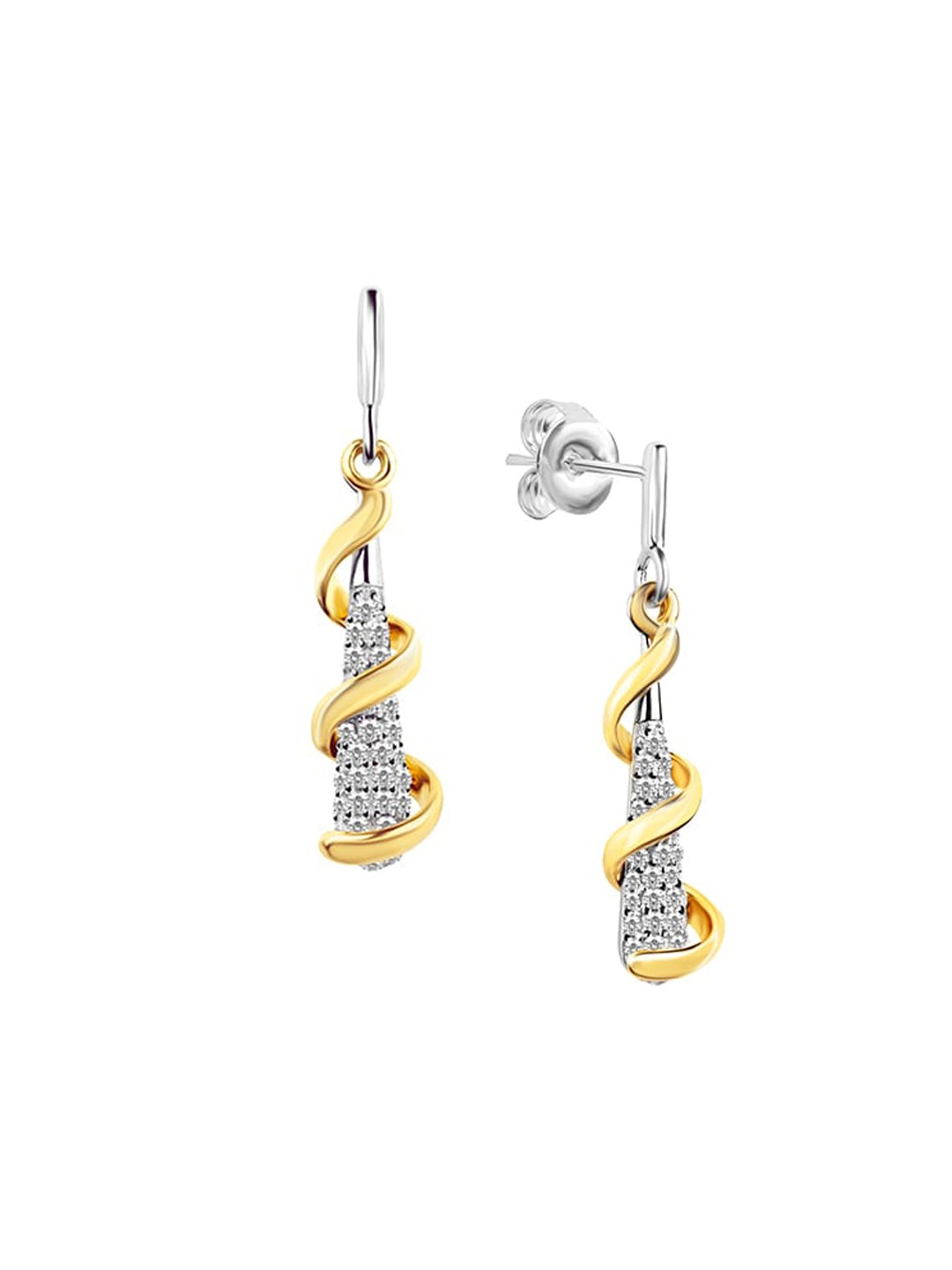 

Nistra Cubic Zirconia Contemporary Drop Earrings, Silver