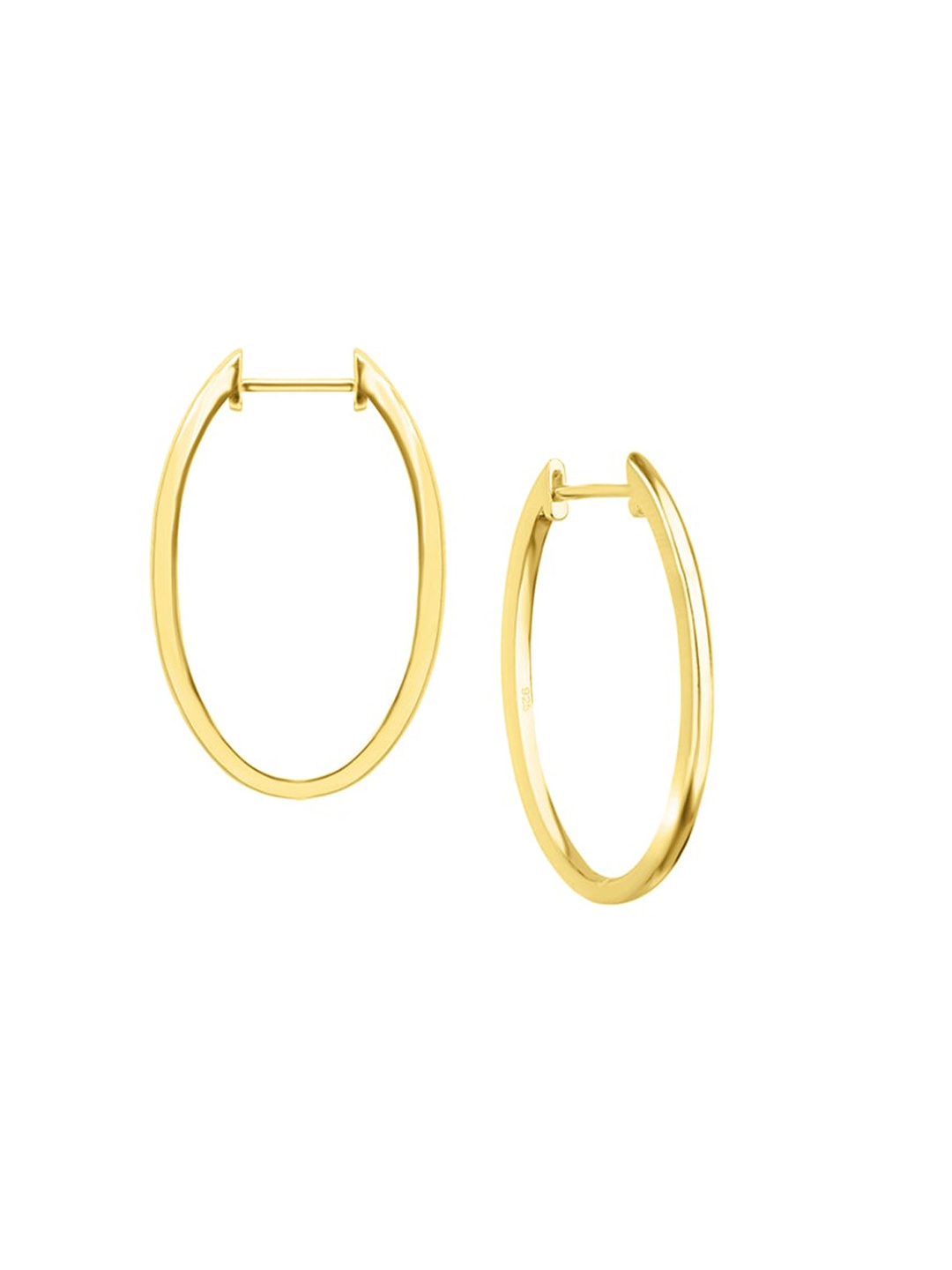 

Nistra Gold-Plated Sterling Silver Oval Hoop Earrings