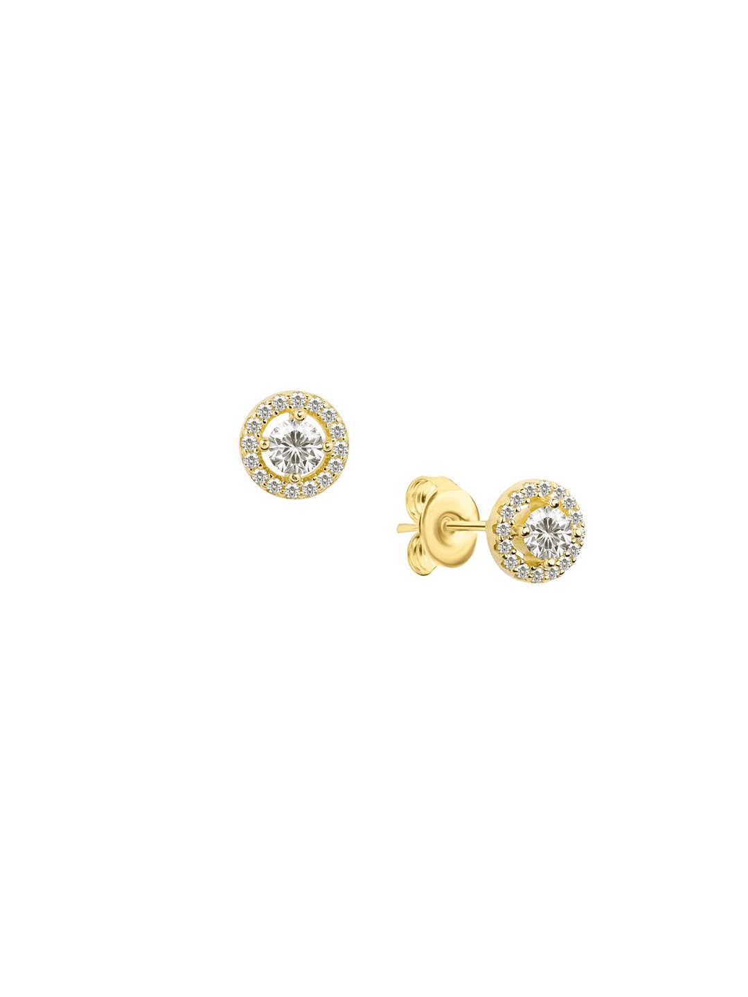 

Nistra Women Circular Studs Earrings, Gold