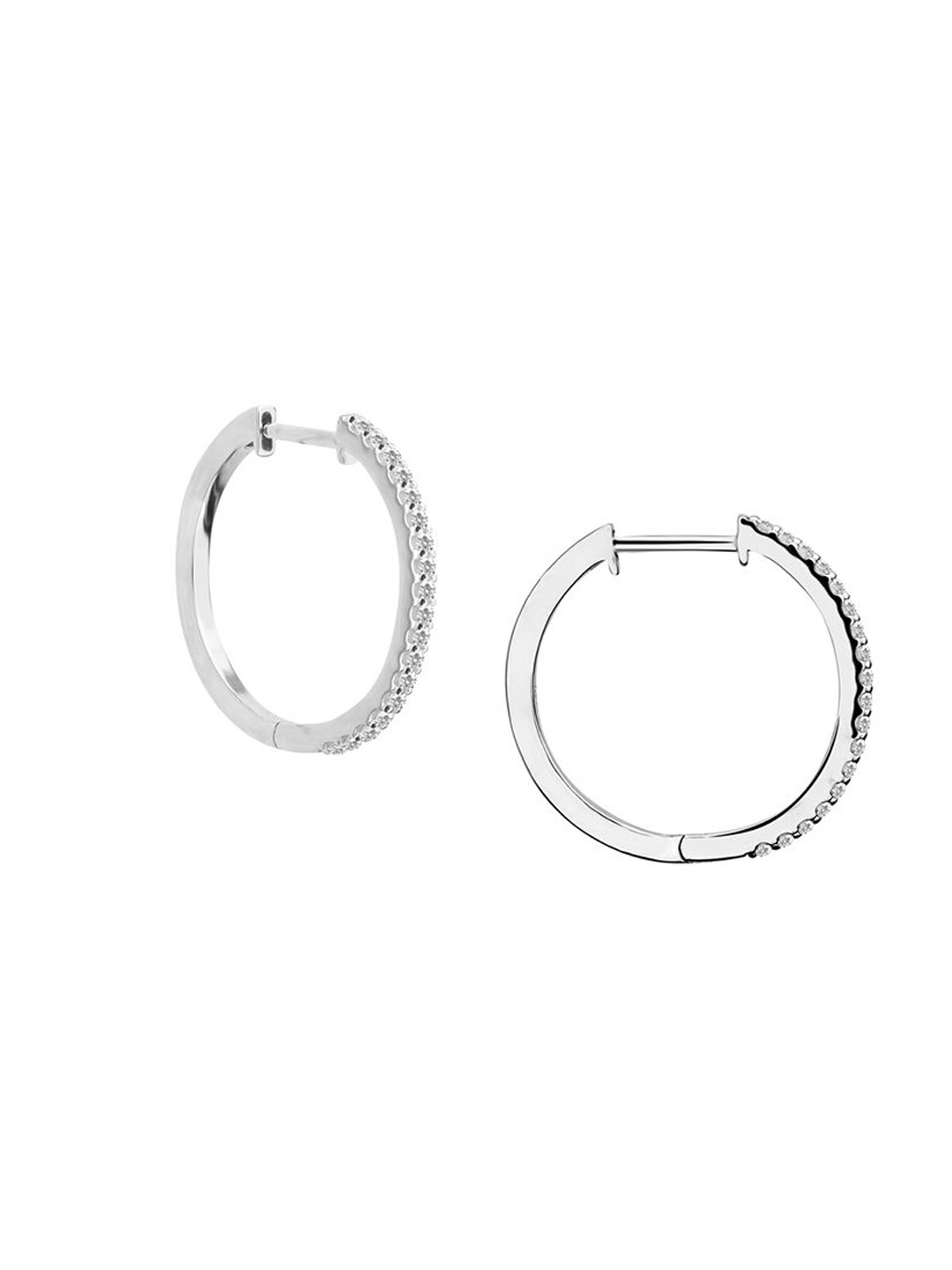 

Nistra Women Circular Hoop Earrings, Silver