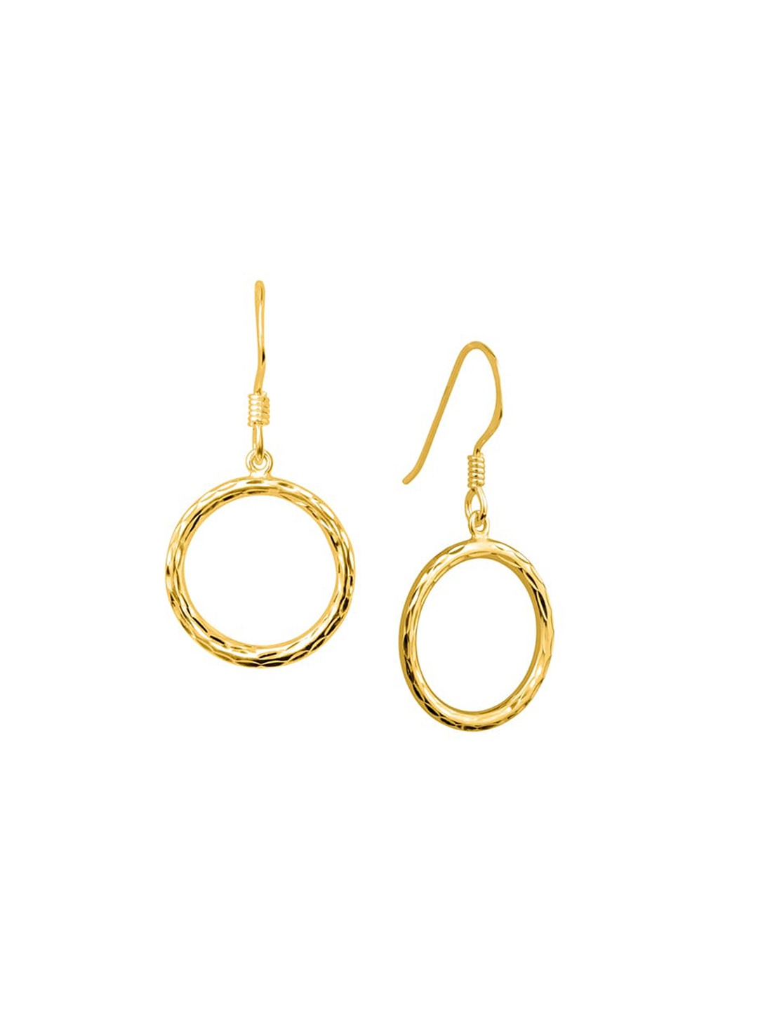 

Nistra Women Circular Drop Earrings, Gold