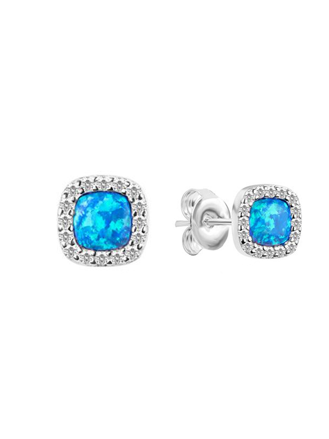

Nistra Women Square Studs Earrings, Silver