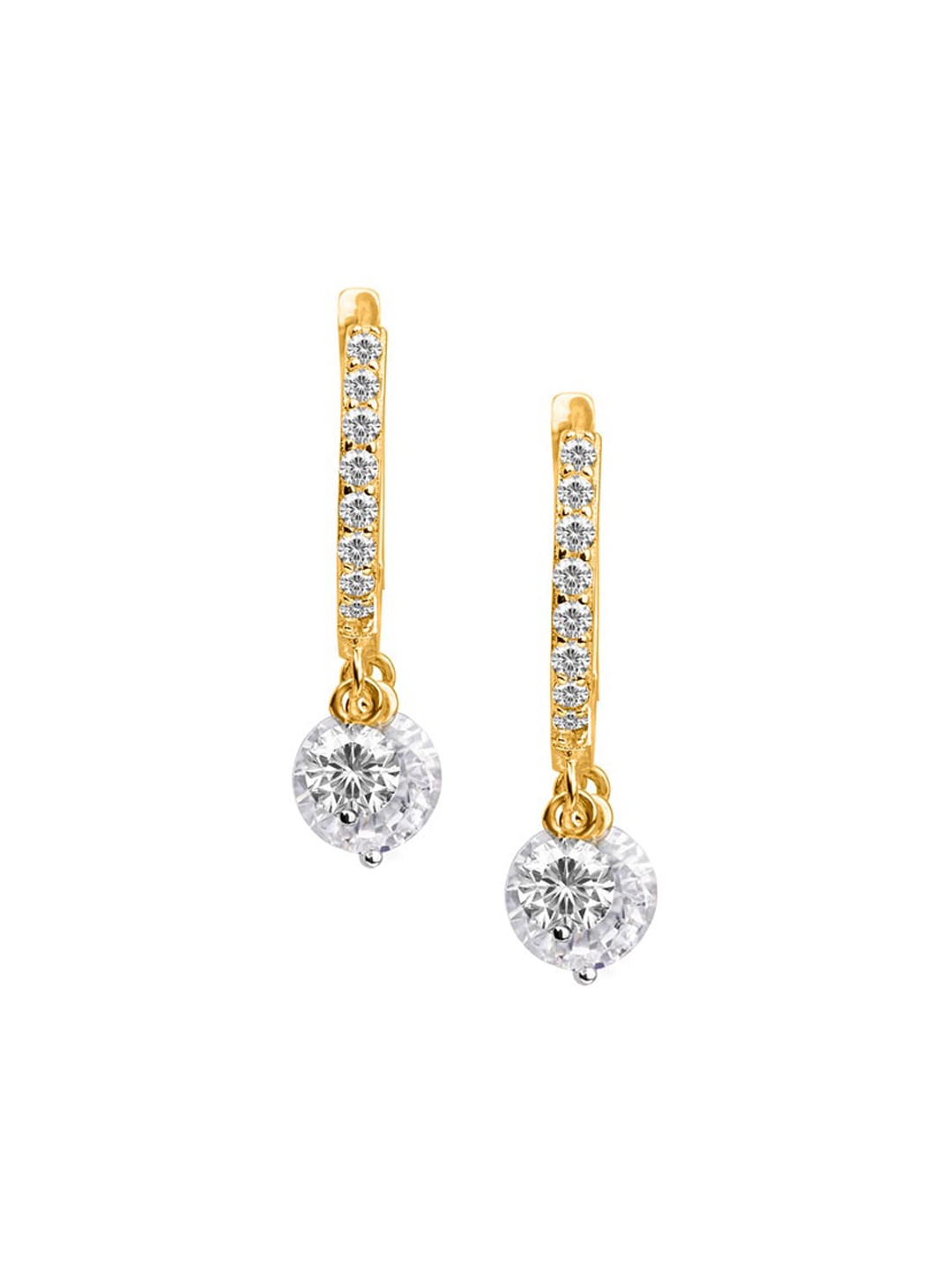 

Nistra Gold-Plated Cubic Zirconia Classic Drop Earrings