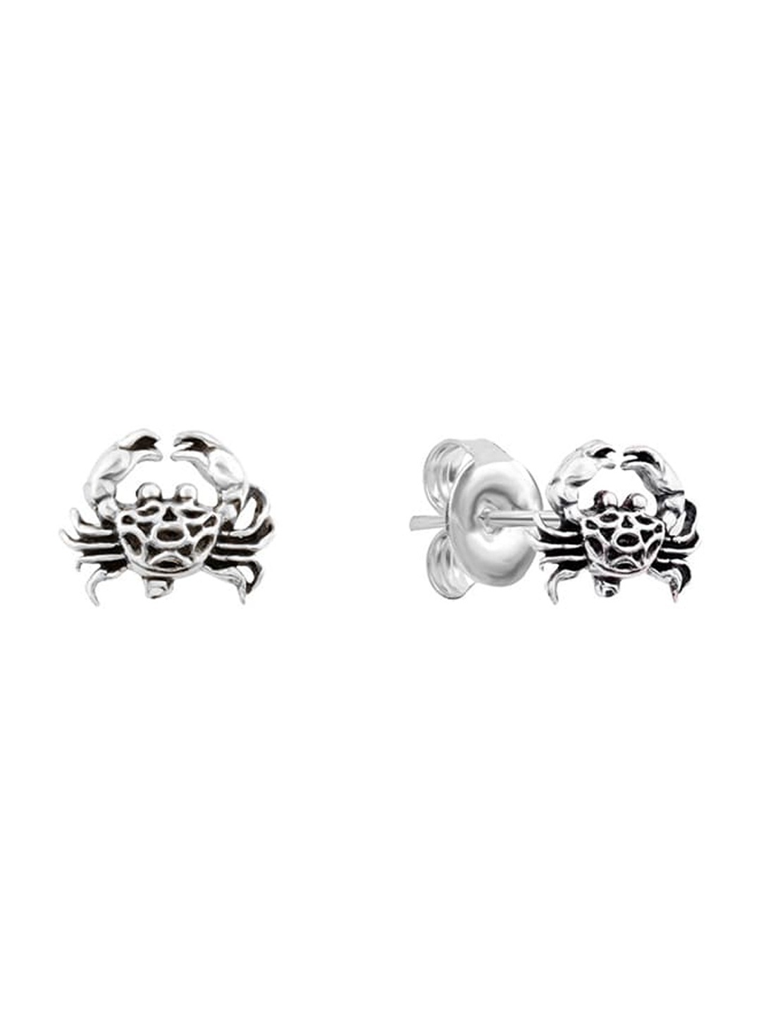 

Nistra Sterling Silver Animal Shaped Oxidised Studs Earrings