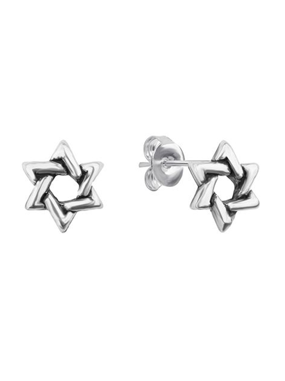 

Nistra Women Star Shaped Studs Earrings, Silver