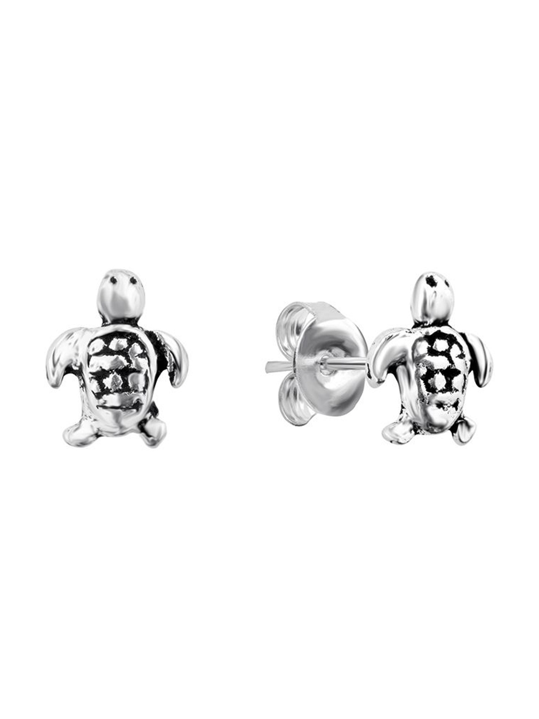 

Nistra Animal Shaped Sterling Silver Oxidised Studs Earrings