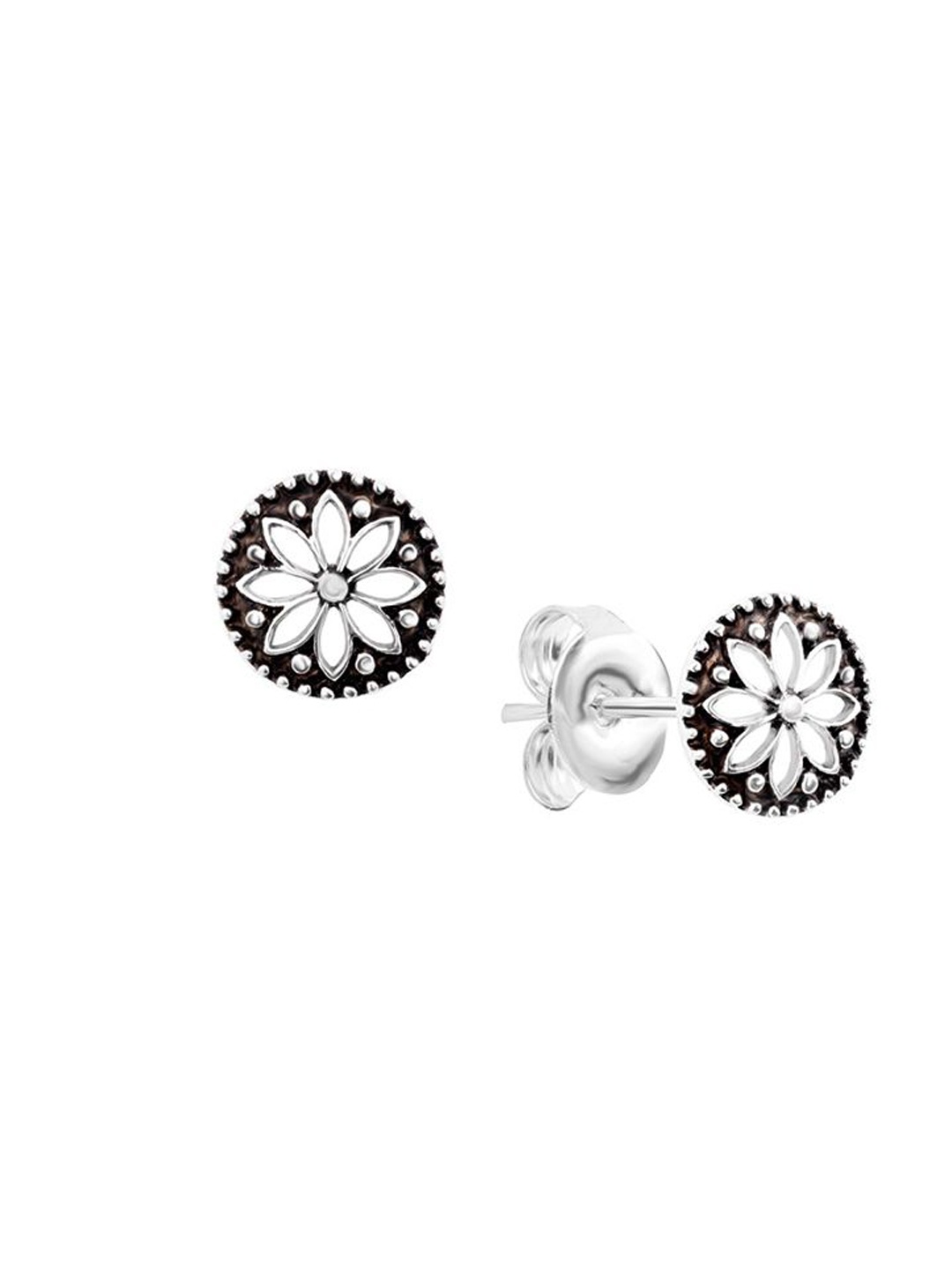 

Nistra Sterling Silver Circular Studs Earrings
