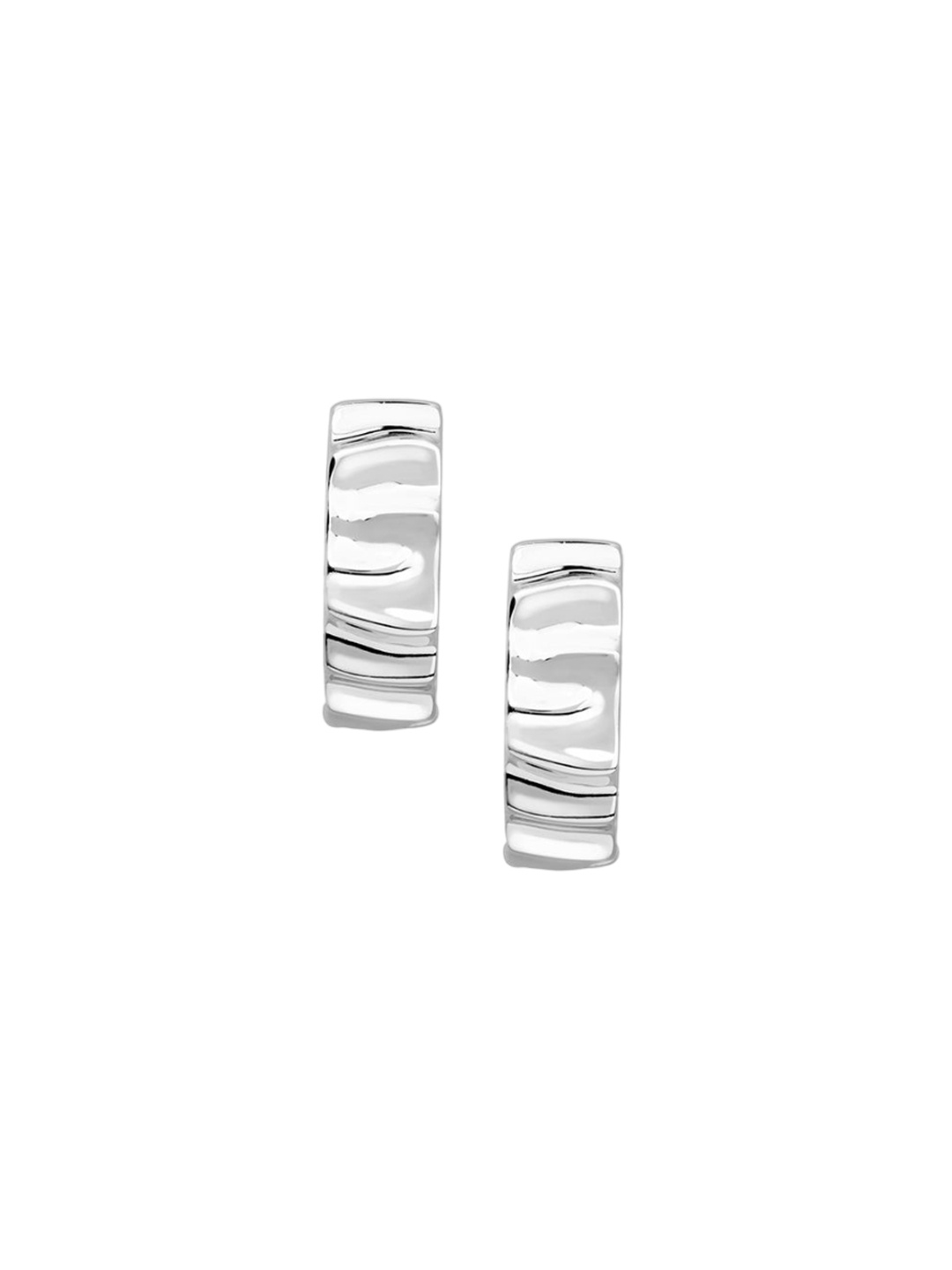 

Nistra Women Circular Hoop Earrings, Silver