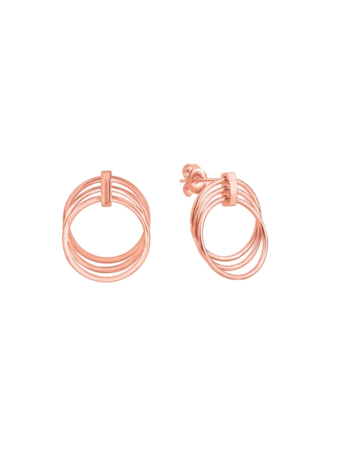 

Nistra Rose Gold-Plated Sterling Silver Circular Studs Earrings