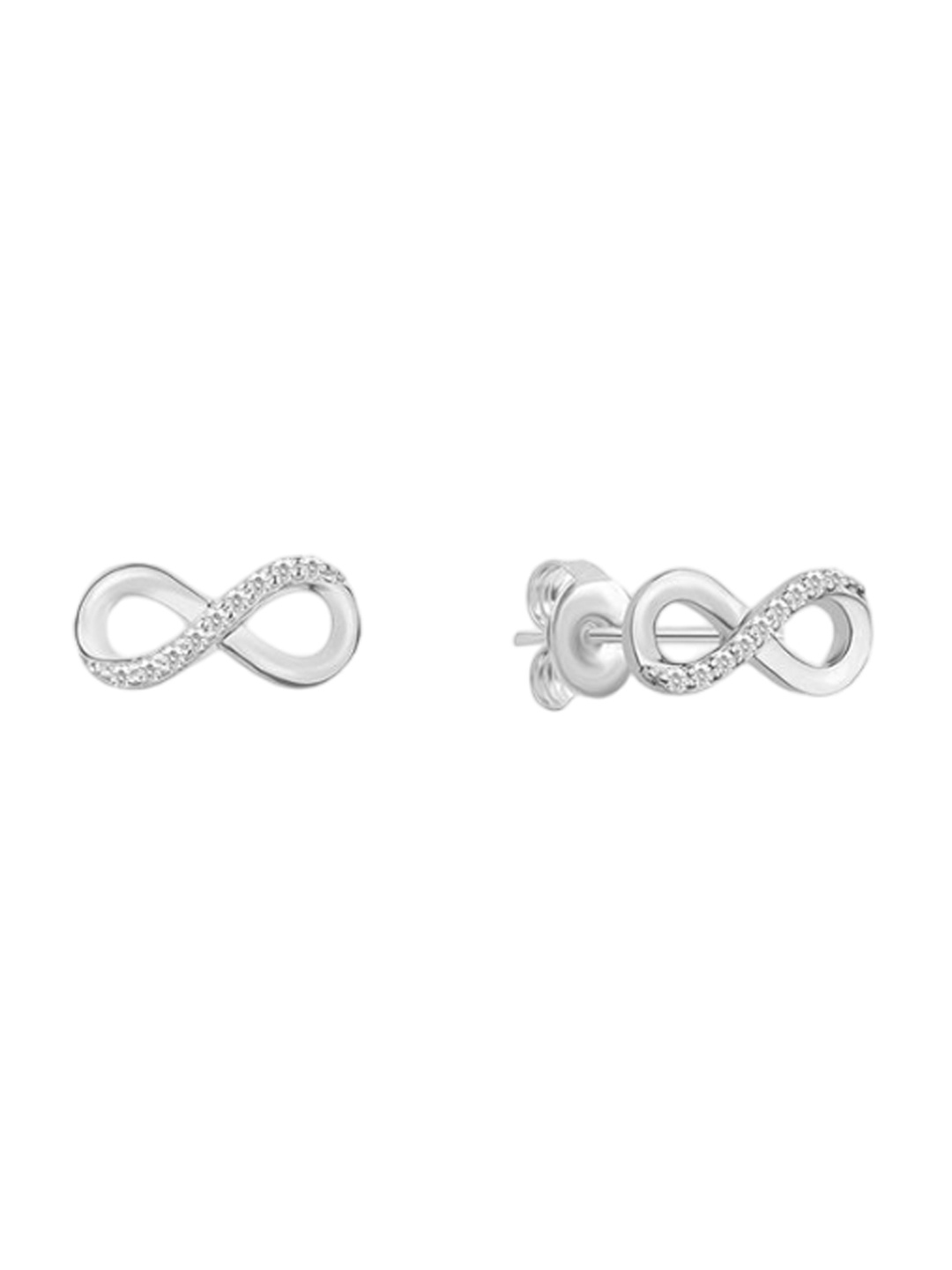

Nistra Geometric Studs Earrings, Silver