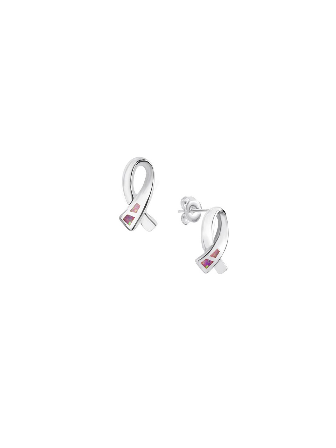 

Nistra Spirited Unity Opal Rhodium Plated Sterling Silver Studs Earrings