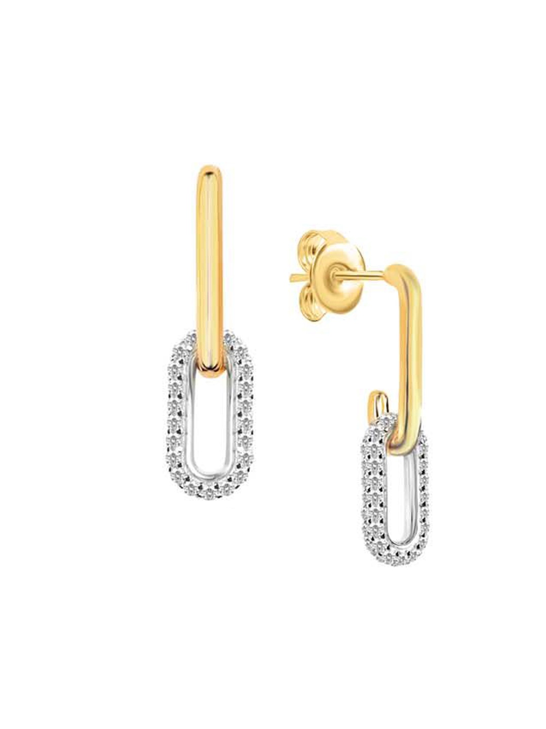 

Nistra Women Geometric Drop Earrings, Silver