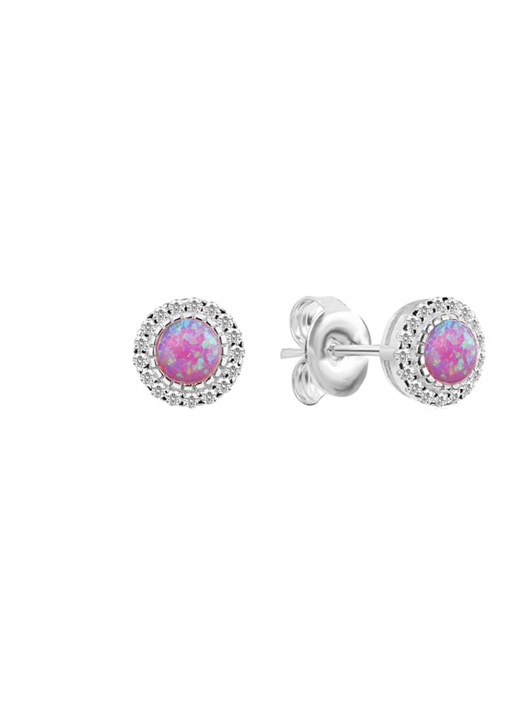 

Nistra Women Circular Studs Earrings, Silver