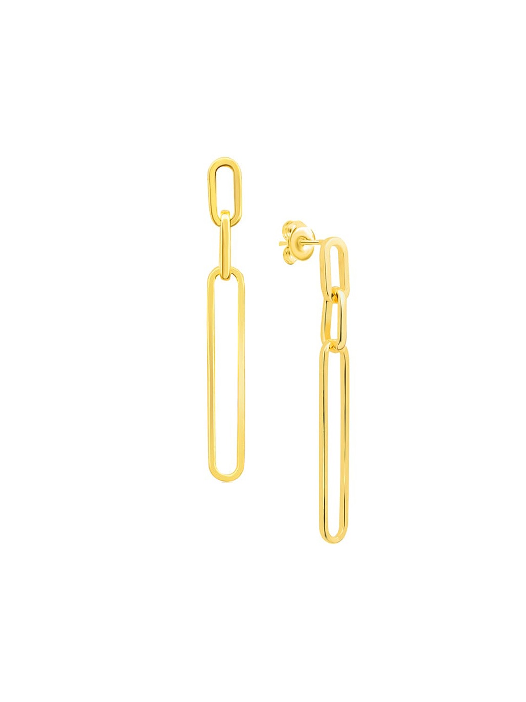 

Nistra Gold Plated Sterling Silver Geometric Drop Earrings
