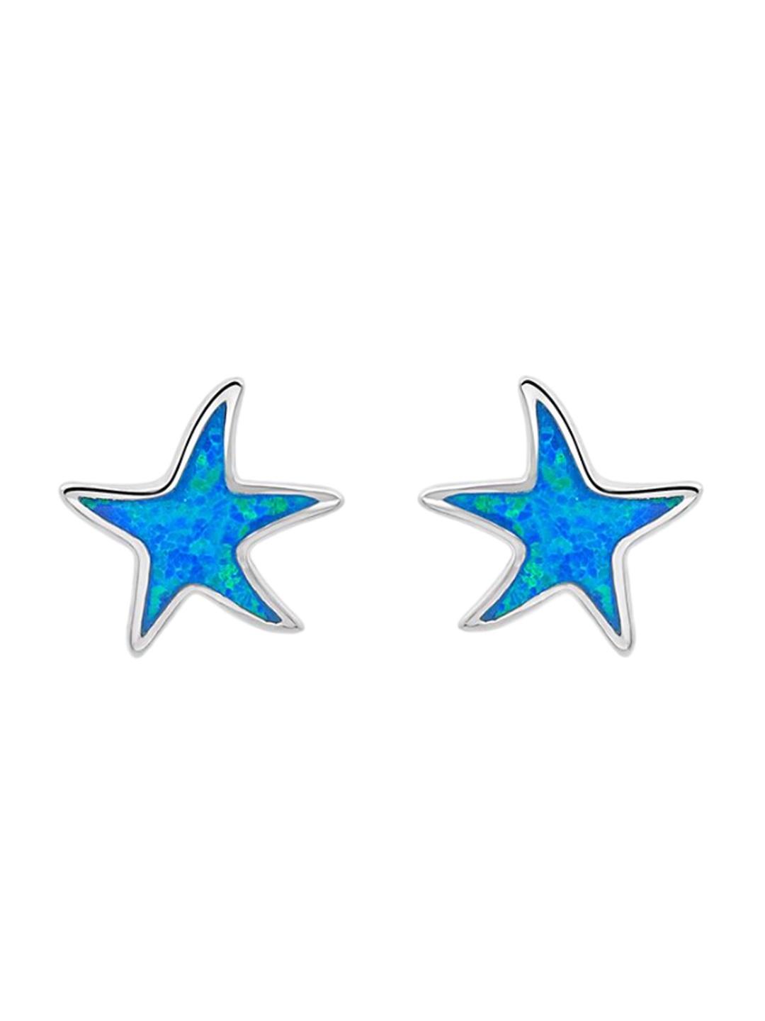 

Nistra Women Star Shaped Studs Earrings, Blue