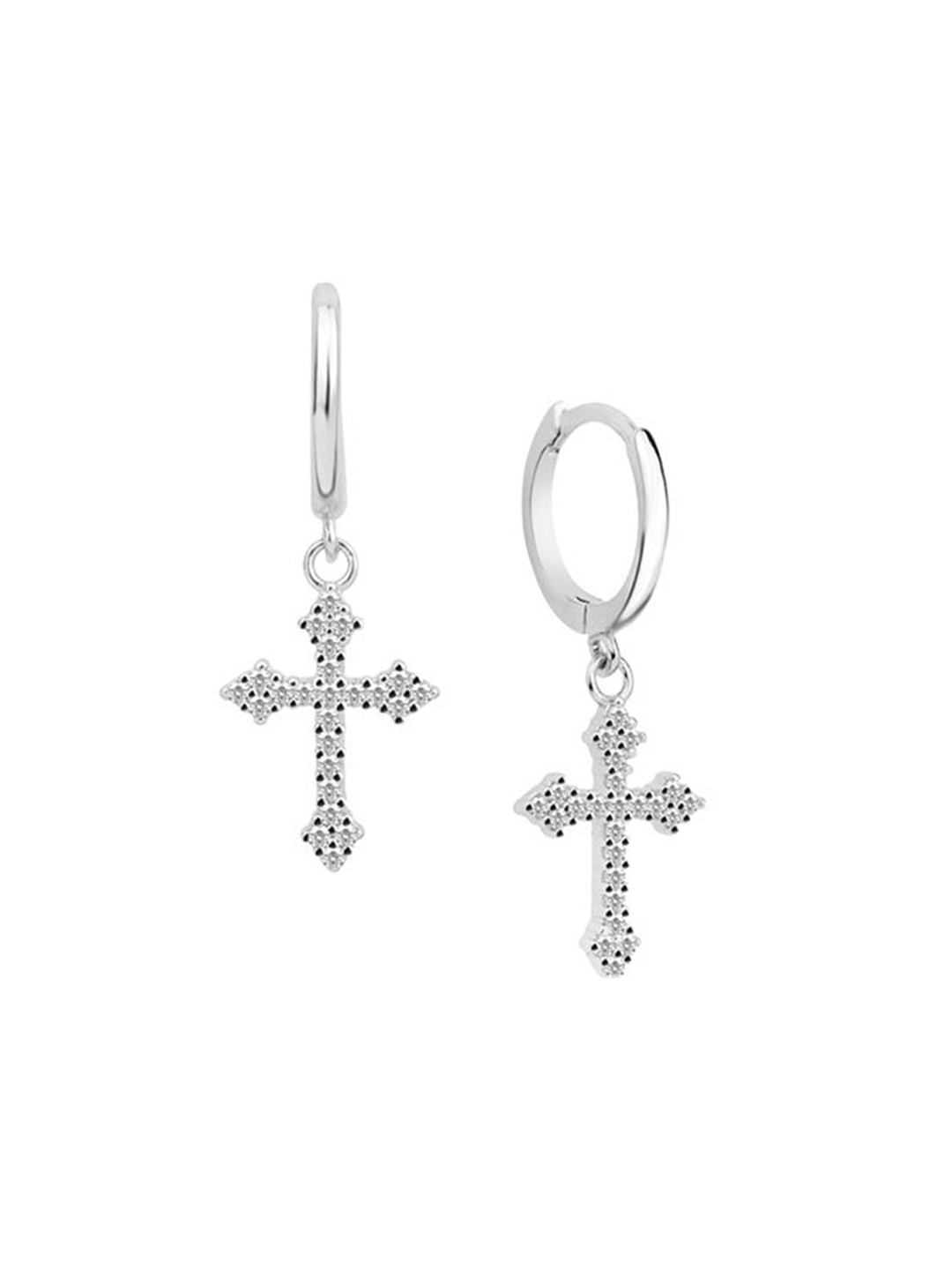 

Nistra Rhodium-Plated Sterling Silver Classic Drop Earrings