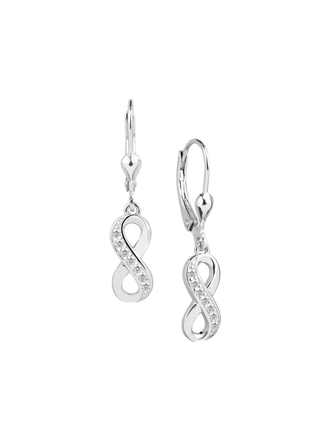 

Nistra Cubic Zirconia Rhodium Plated Sterling Silver Hoop Earrings