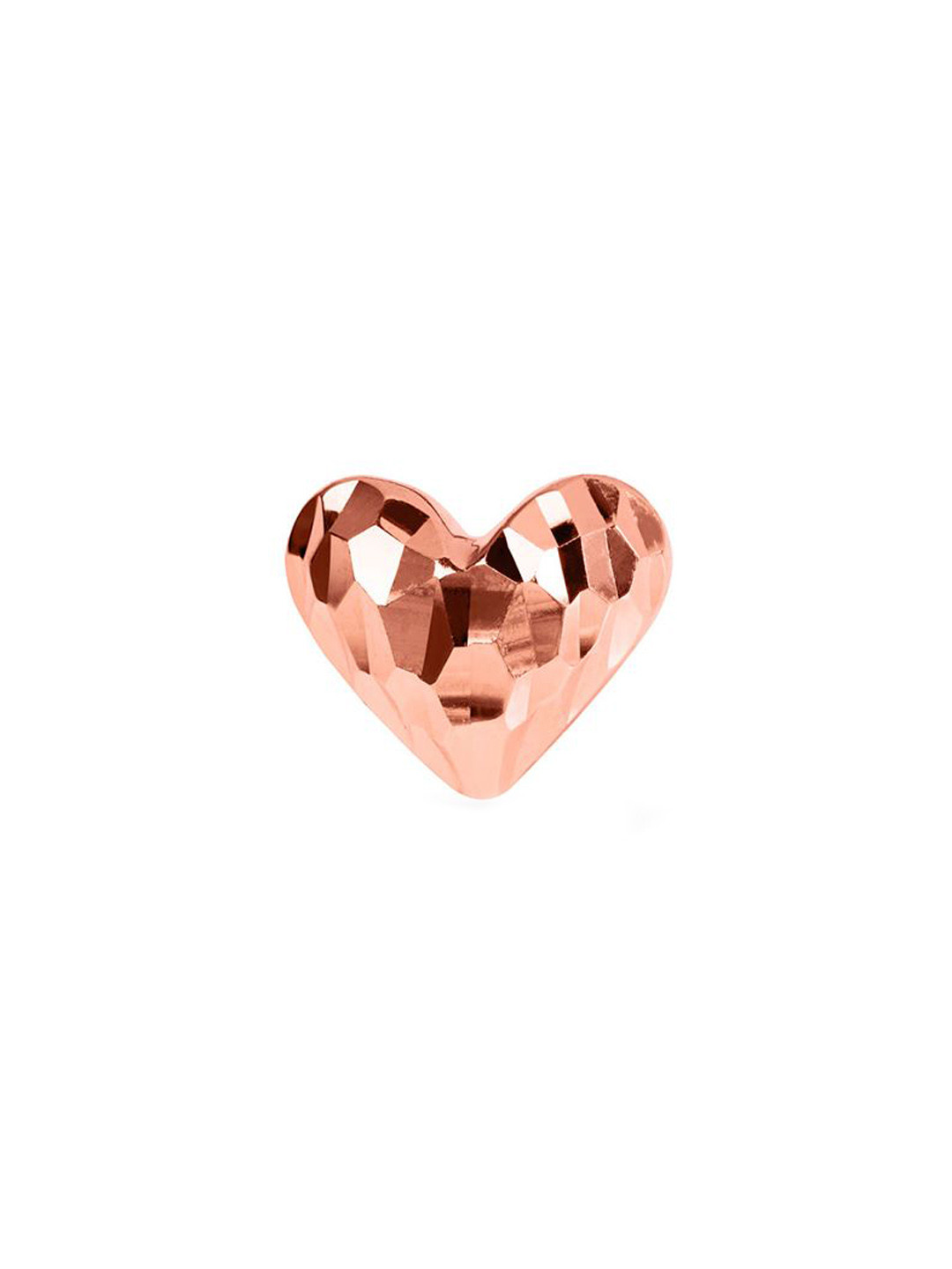 

Nistra Sizeless Love Sterling Silver Rose Gold-Plated Heart Shaped Stud Earrings