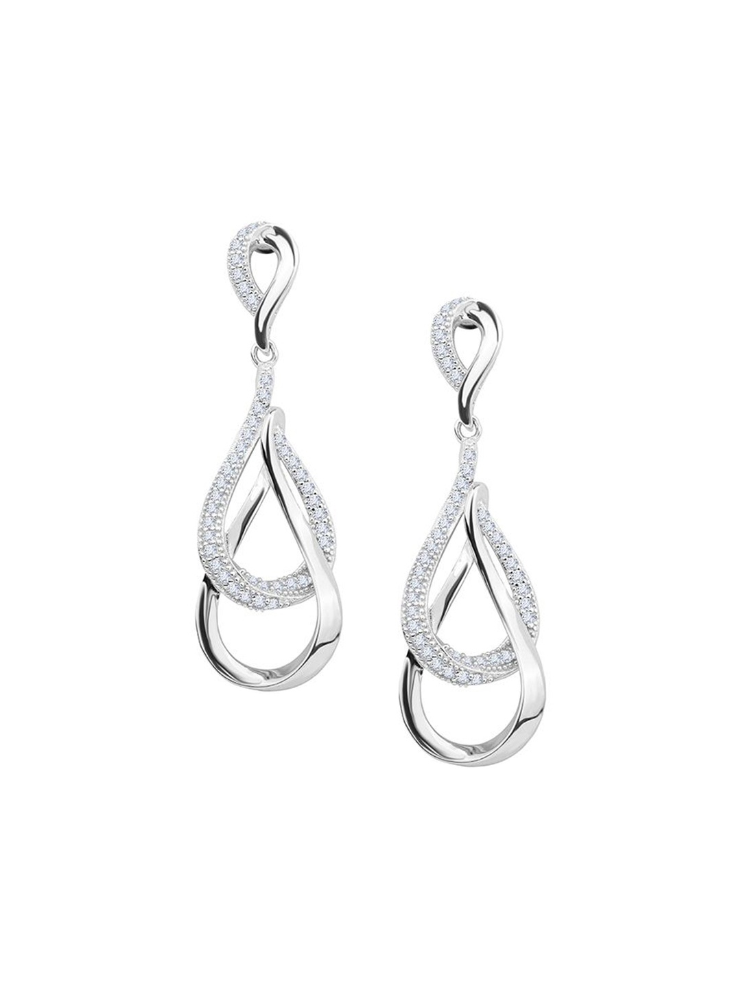 

Nistra Women Classic Drop Earrings, Silver