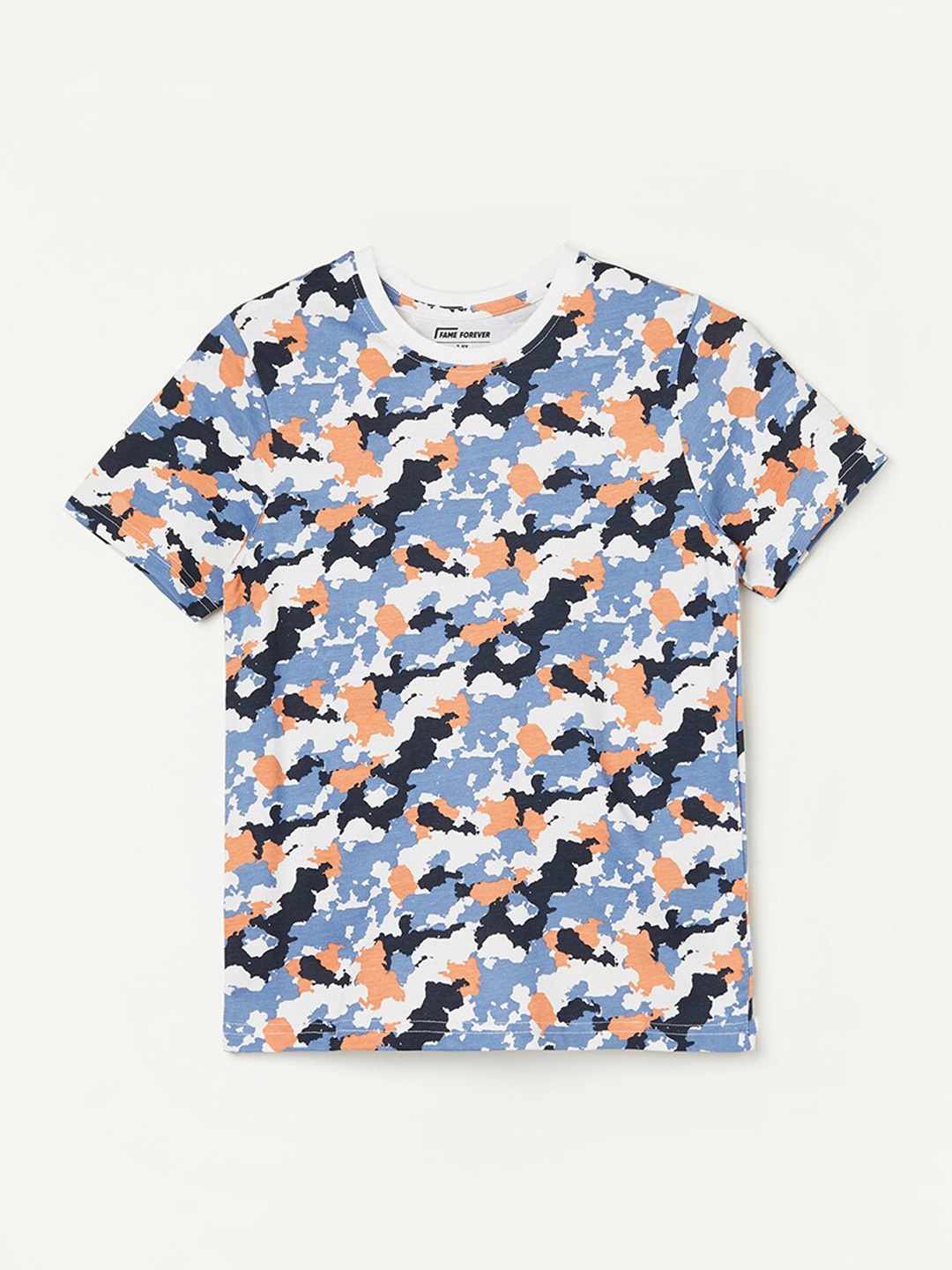 

Fame Forever by Lifestyle Boys Abstract Printed Round Neck T-shirt, Blue