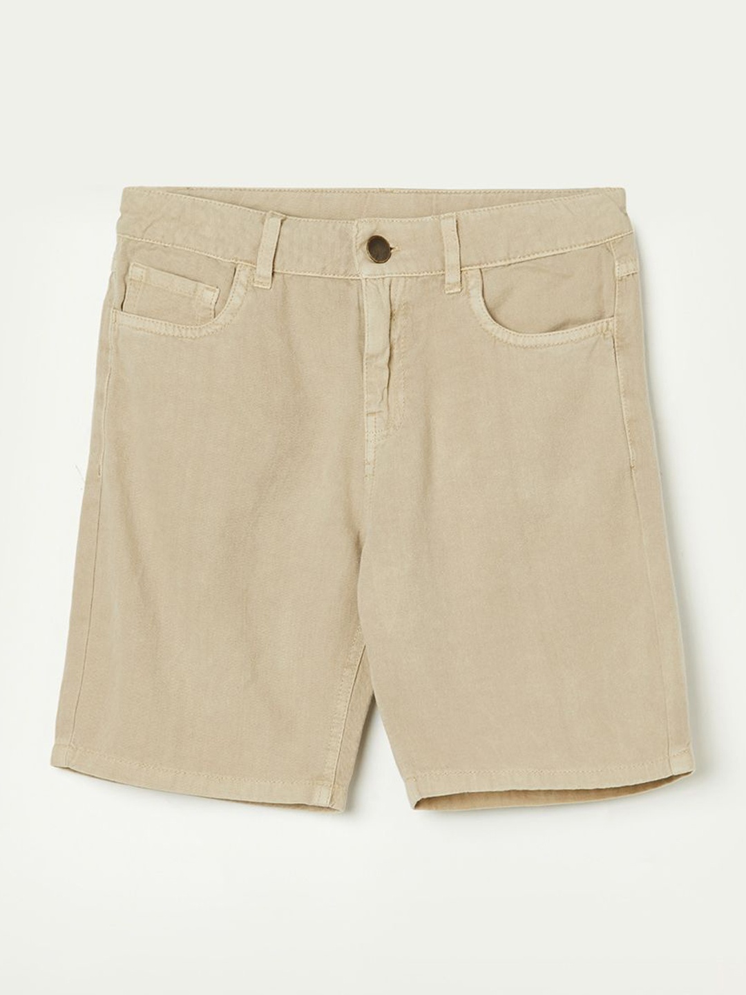 Fame Forever by Lifestyle Boys Mid-Rise Knee Length Pure Cotton Regular Shorts, Beige