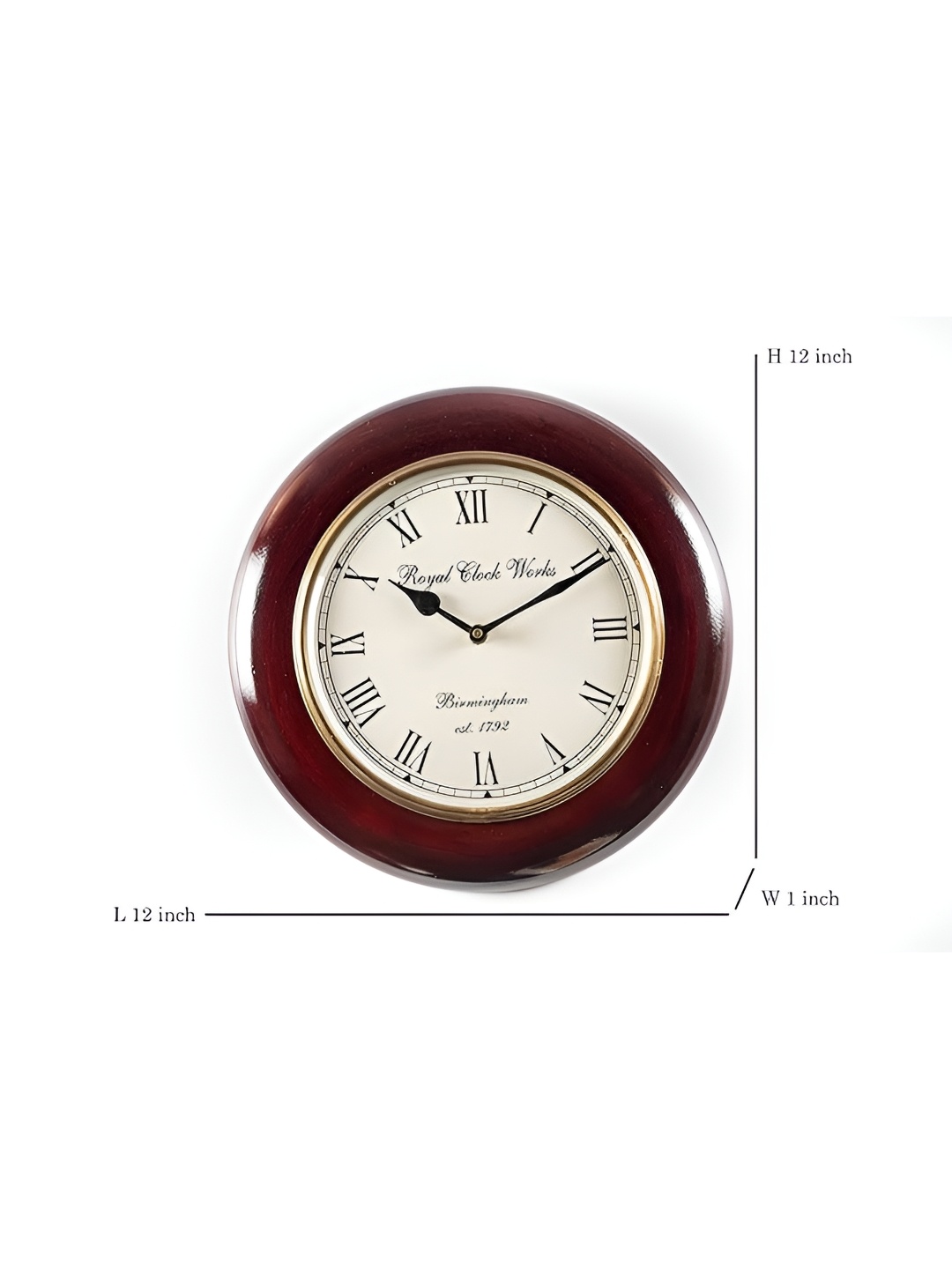

vedas C-Hardik Heritage Wooden Wall Clock With Dial, Brown
