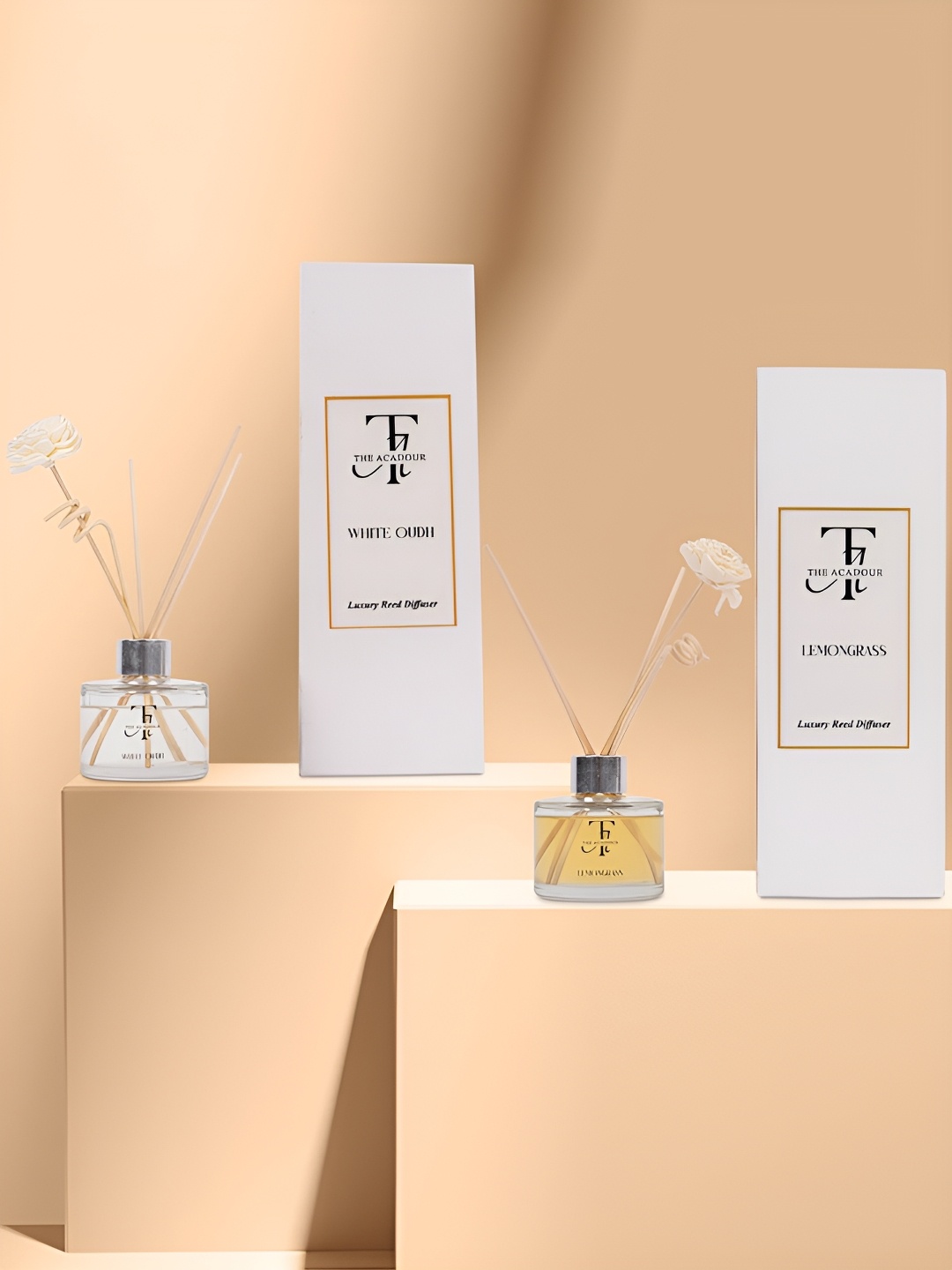 

THE ACADOUR 2-Pcs Reed Diffuser White Oudh & Lemongrass 100ml
