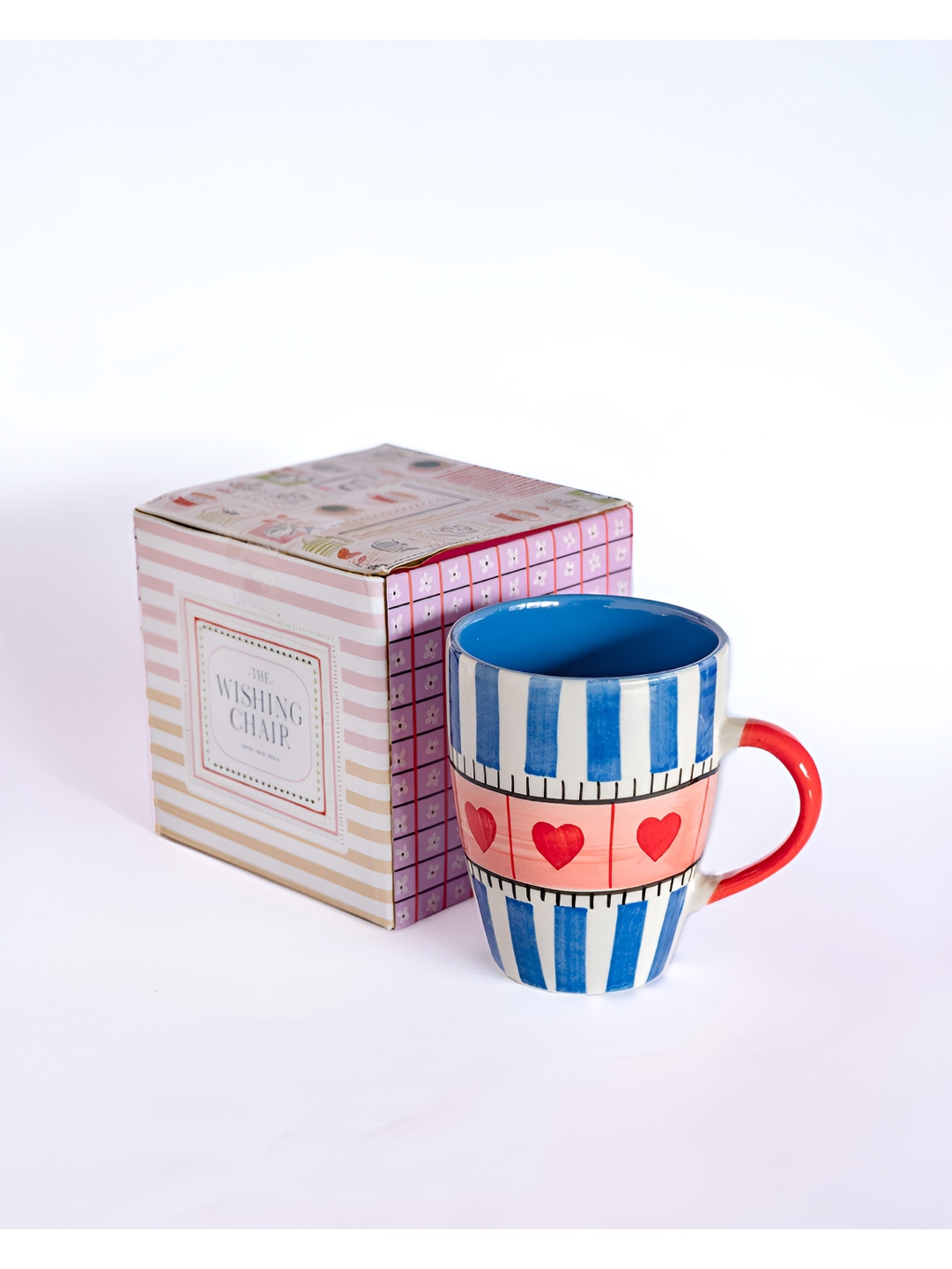 

The Wishing Chair Blue & Pink Floral Printed Dishwasher Safe Glossy Ceramic Mug 275 ml