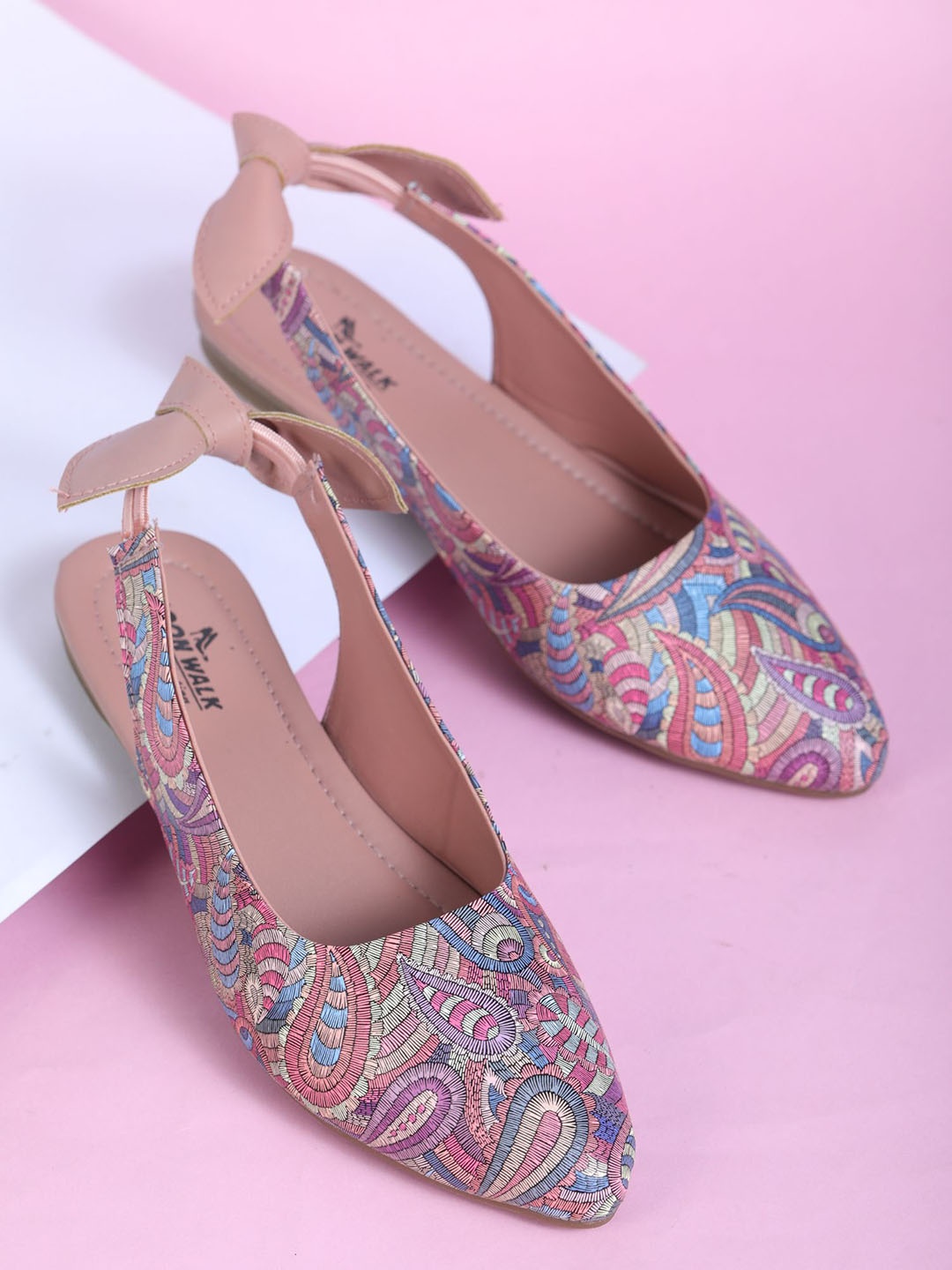 

Moonwalk Women Printed Ballerinas Flats, Pink